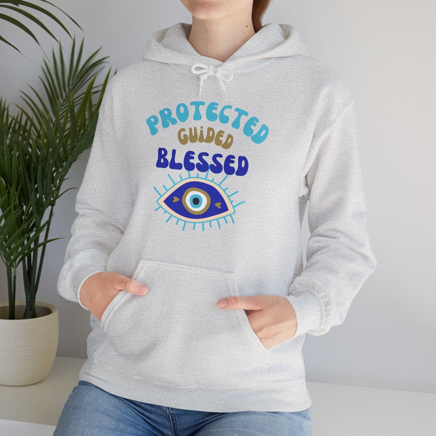 💙✨ Protected, Guided, Blessed Hoodie - Wear Your Shield of Light