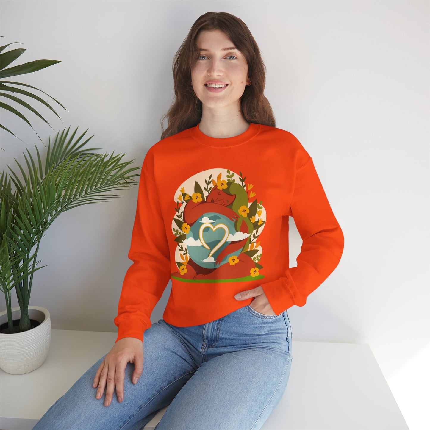 🌸She Who Holds the World - Mother Earth Embrace Sweatshirt