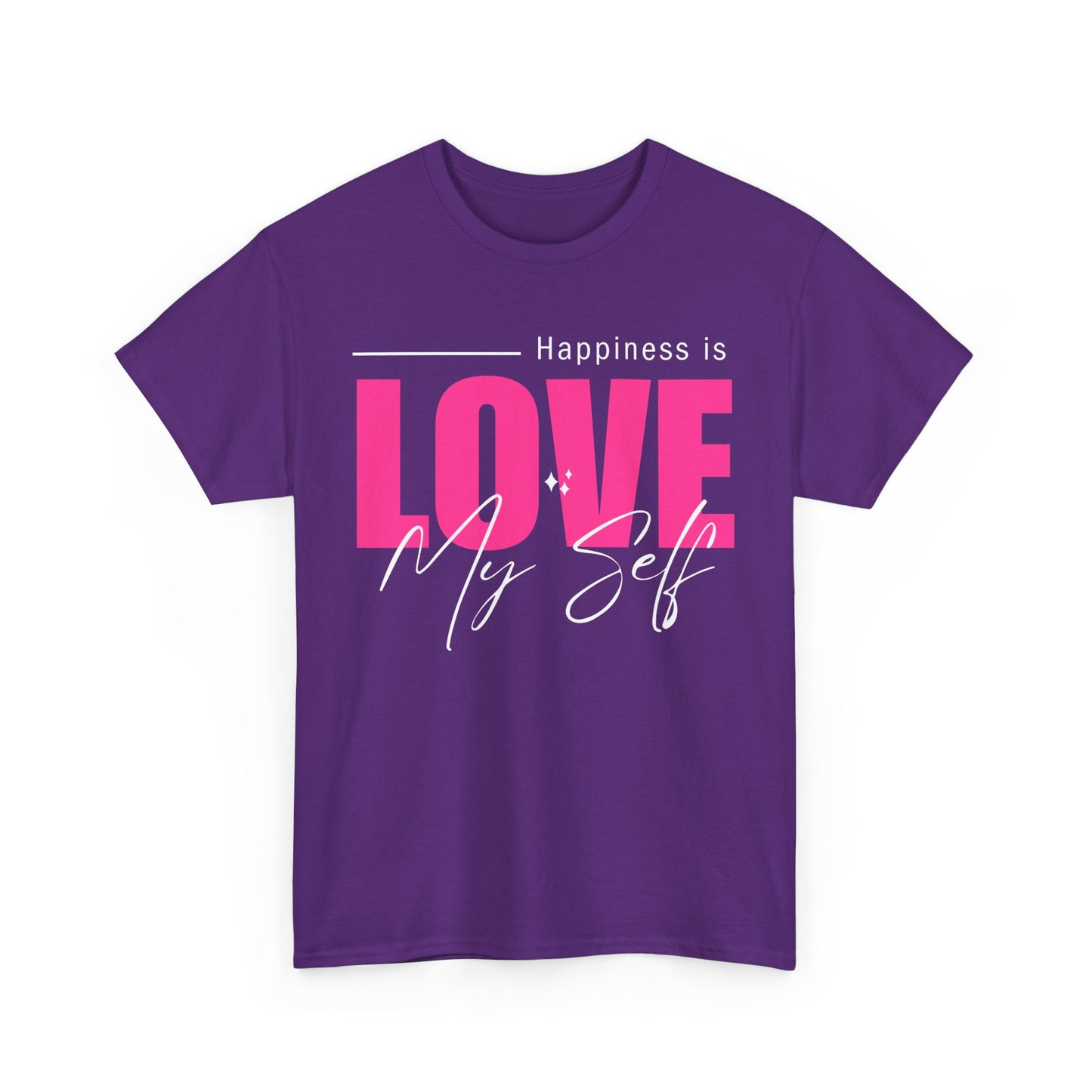 Self-Love Manifesto Heavy Cotton Tee - Happiness Begins Within