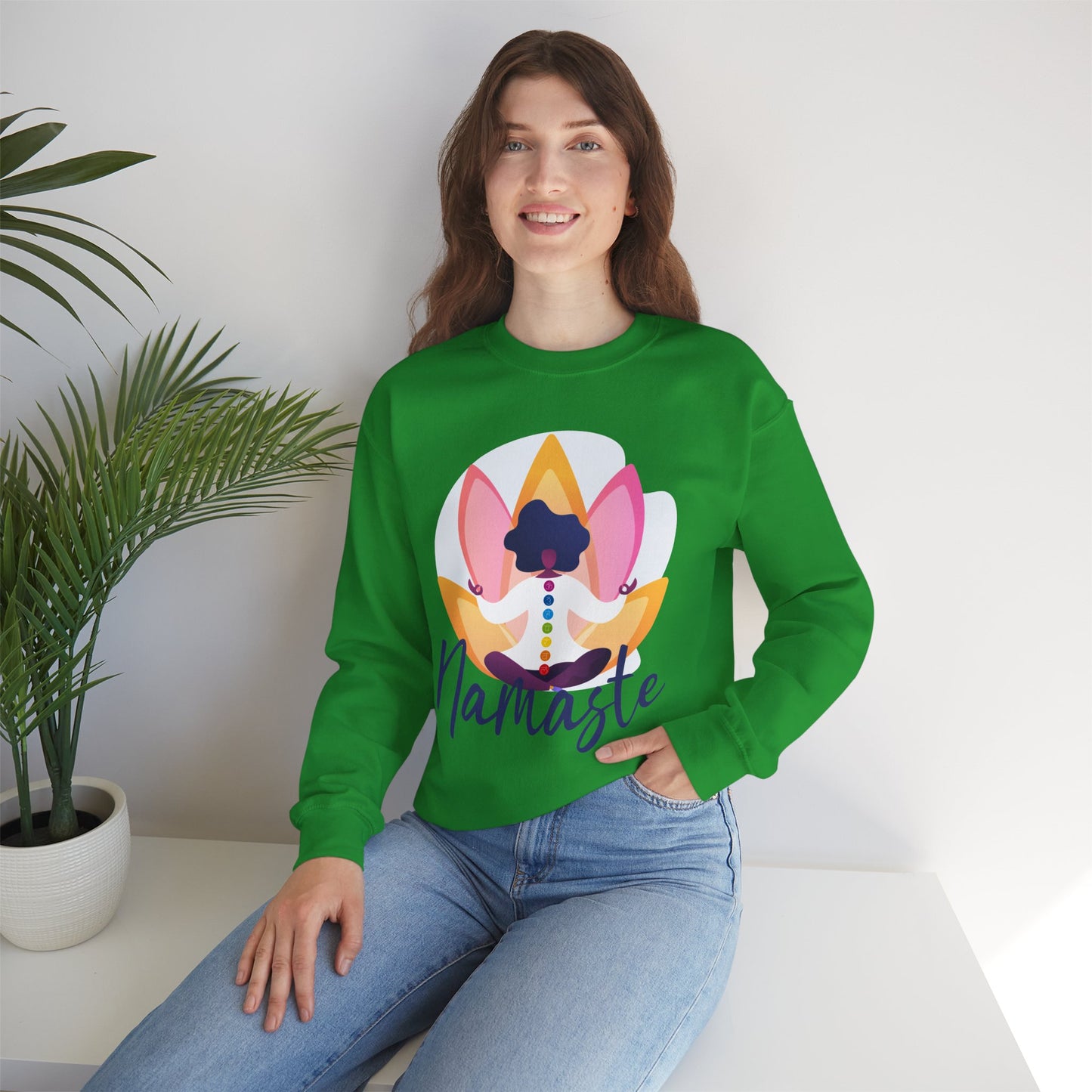 🌸Rooted Light - Namaste Chakra Crewneck Sweatshirt