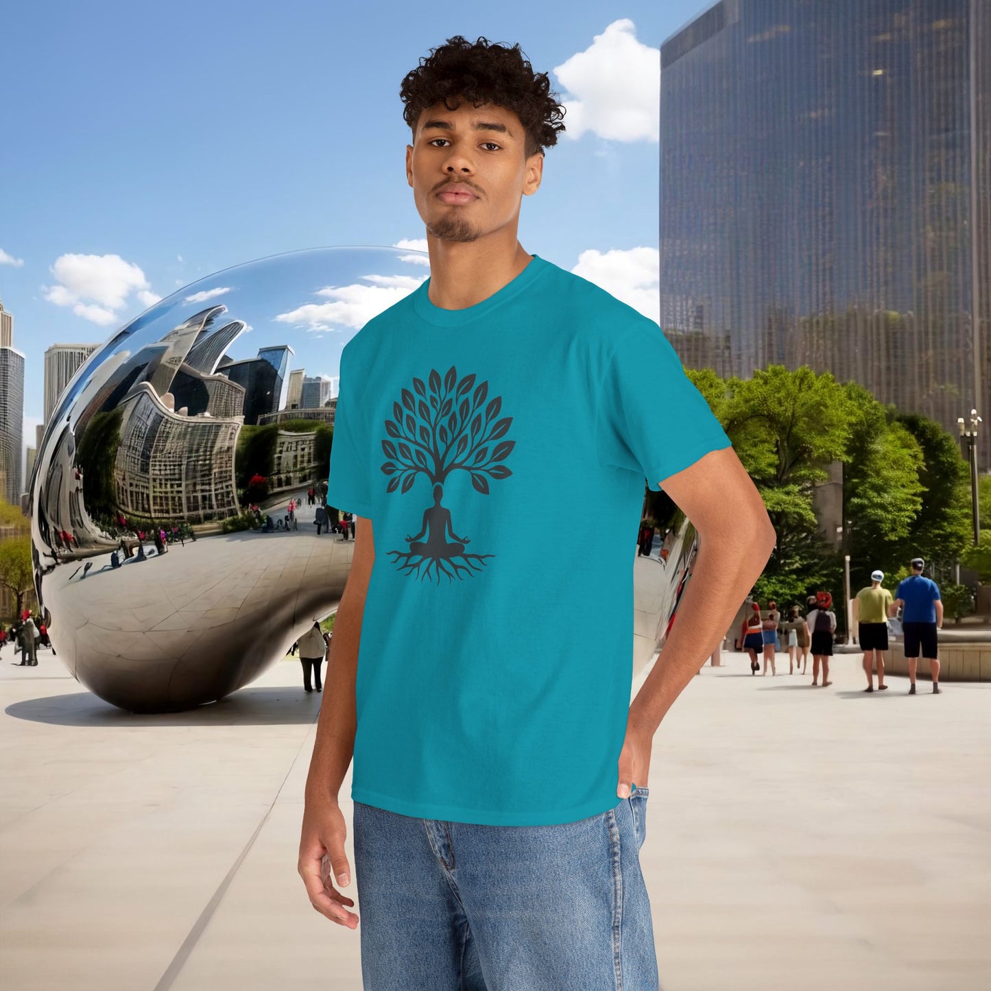 🌲🖤 ROOTED IN STILLNESS — Menaste™ Meditation Tee