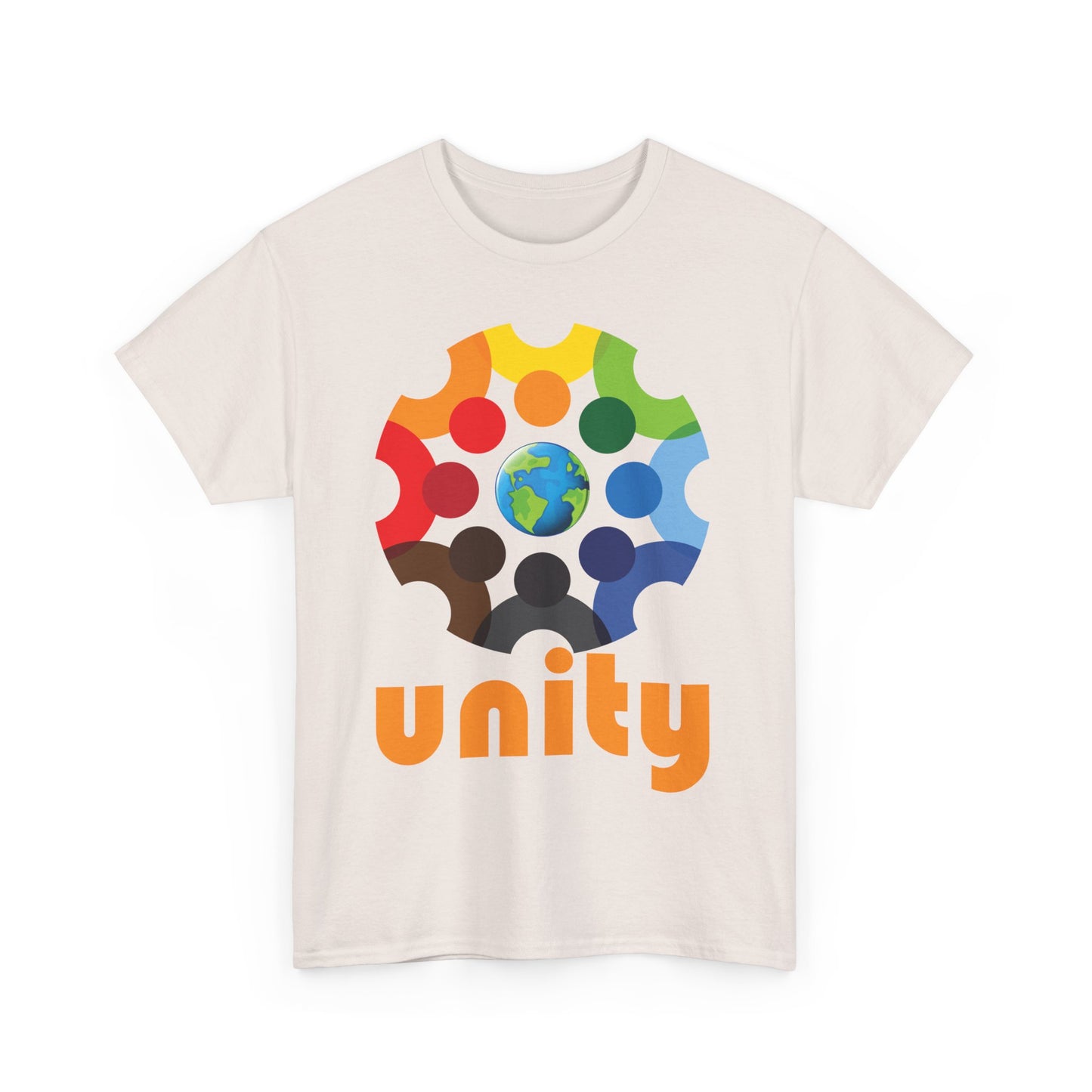 🌍We Are One Heavy Cotton Tee - Wrapped in Unity, Rooted in Love