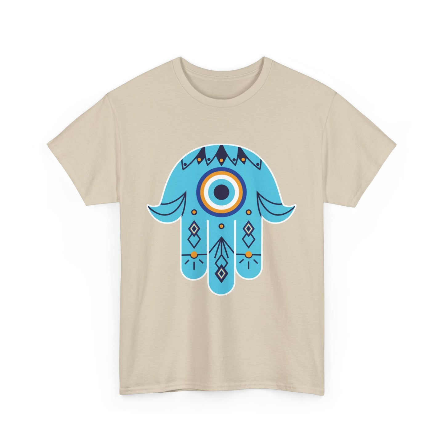 Hand of Protection - Hamsa Evil Eye Heavy Cotton Tee