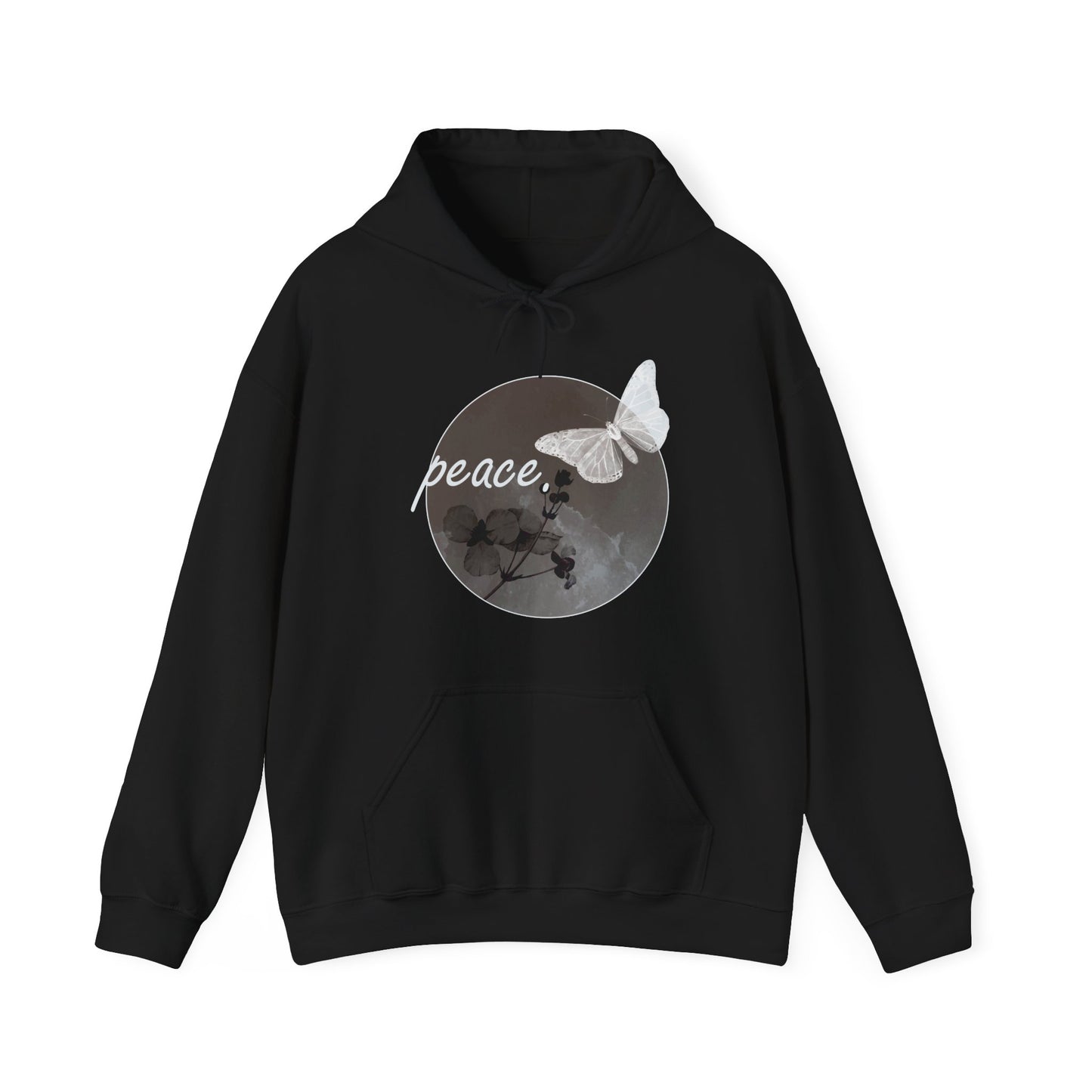 Peace Under the Moon Hoodie 🌙🦋🌸