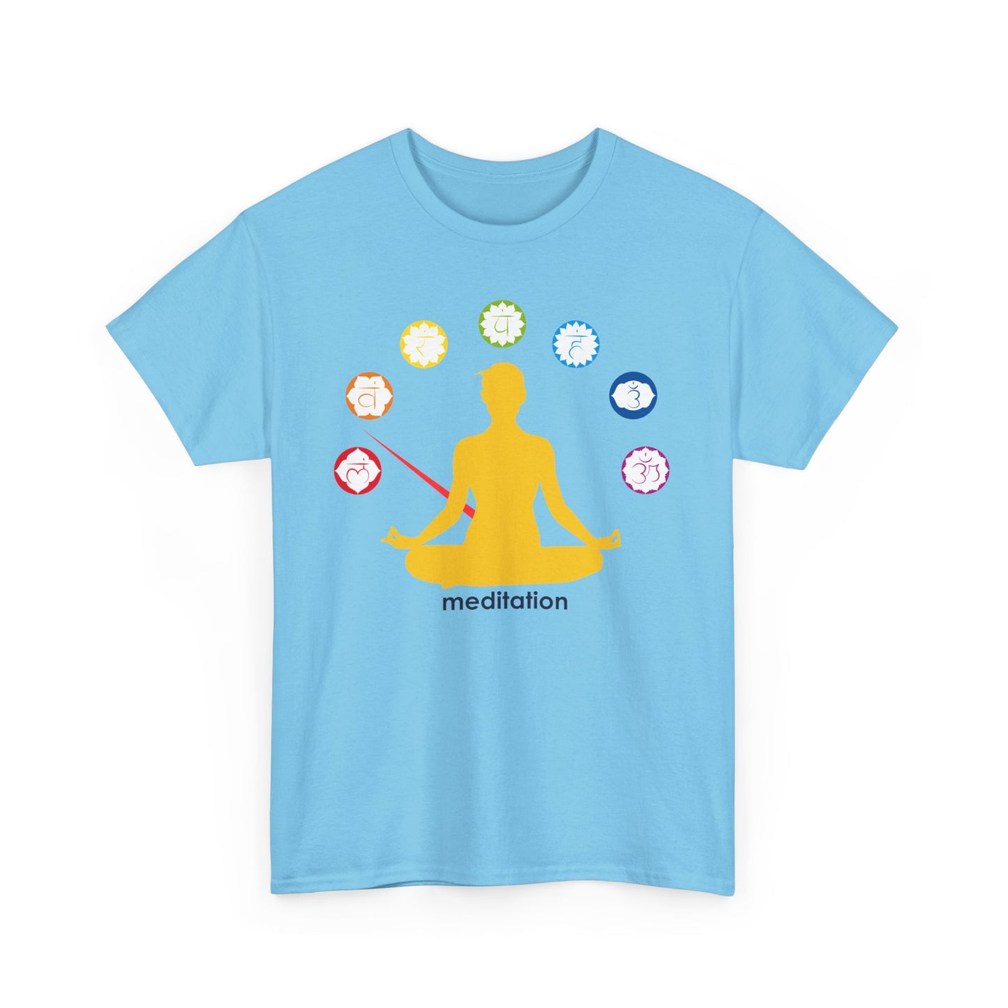 🧭ChakraMeter Heavy Cotton Tee - Align Through Meditation