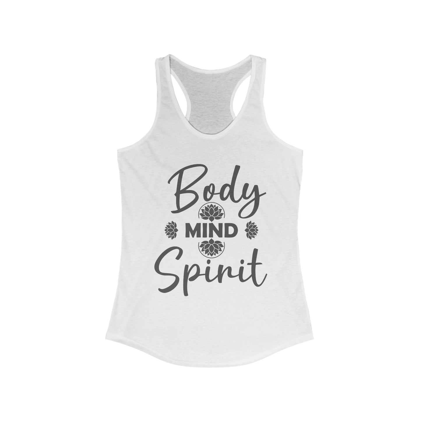 "Body · Mind · Spirit" - Alignment Women's Racerback Tank - Motivational Women's Workout Top
