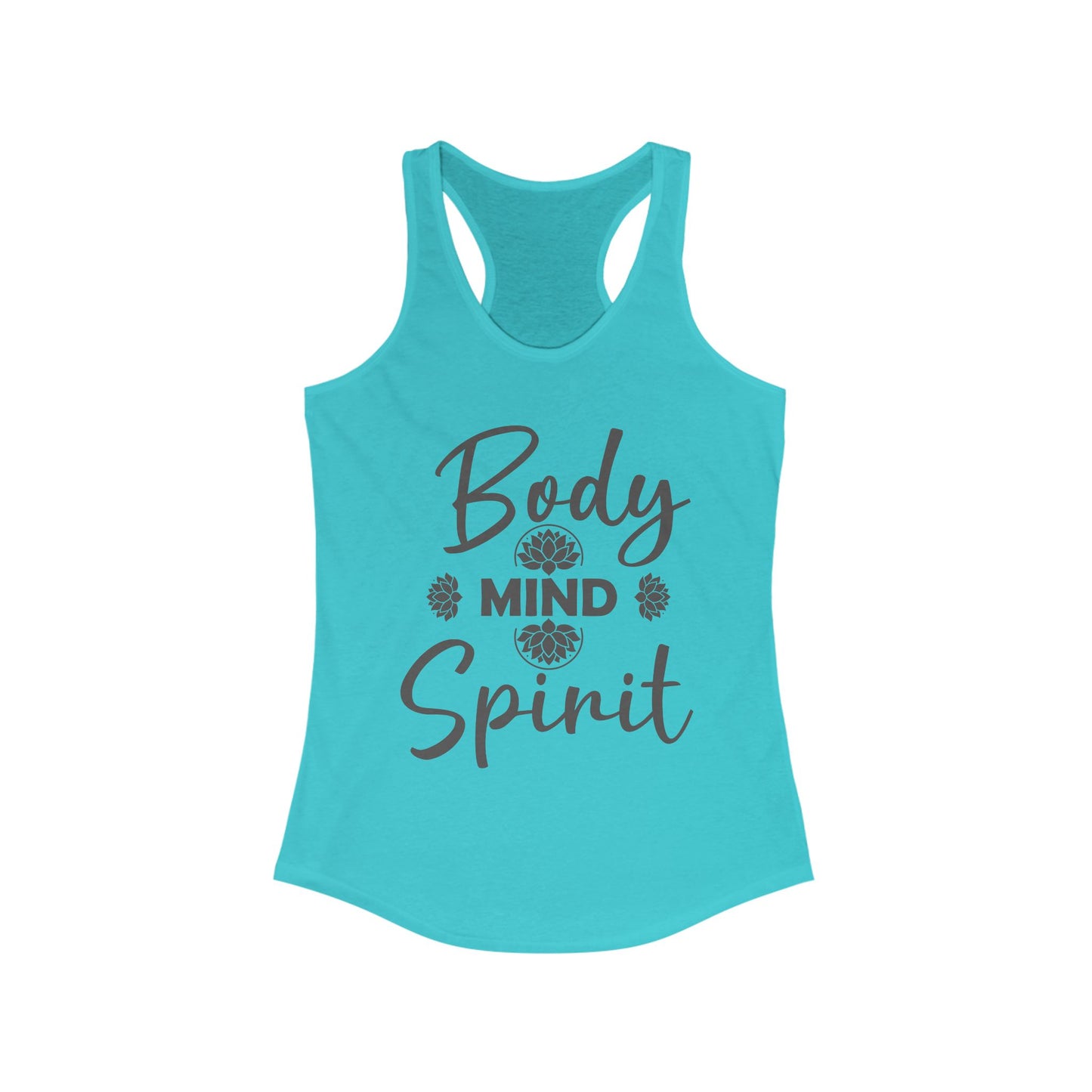 "Body · Mind · Spirit" - Alignment Women's Racerback Tank - Motivational Women's Workout Top