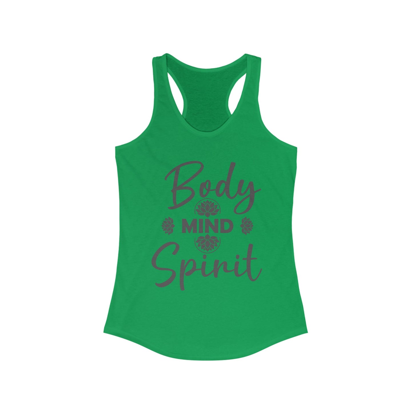 "Body · Mind · Spirit" - Alignment Women's Racerback Tank - Motivational Women's Workout Top