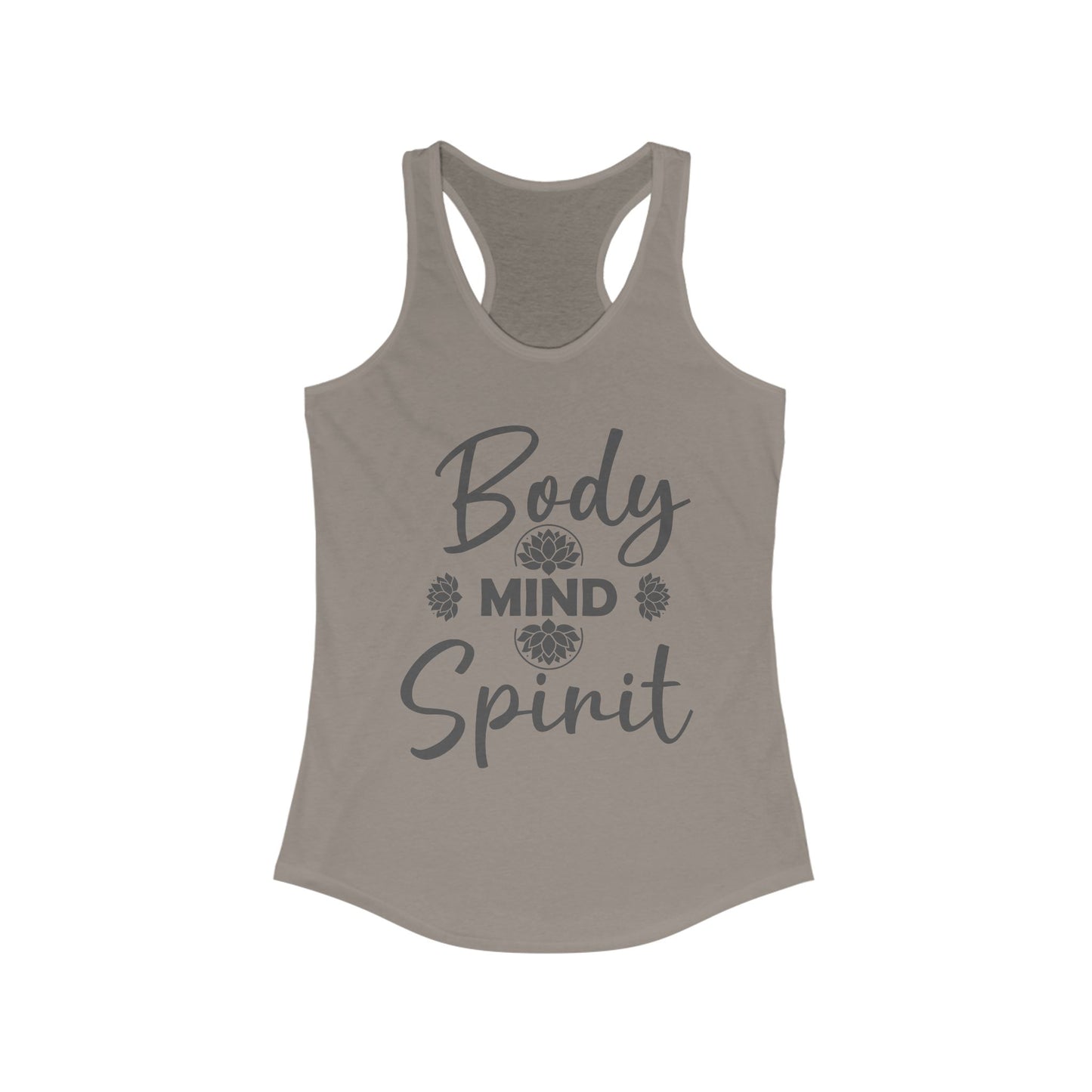 "Body · Mind · Spirit" - Alignment Women's Racerback Tank - Motivational Women's Workout Top