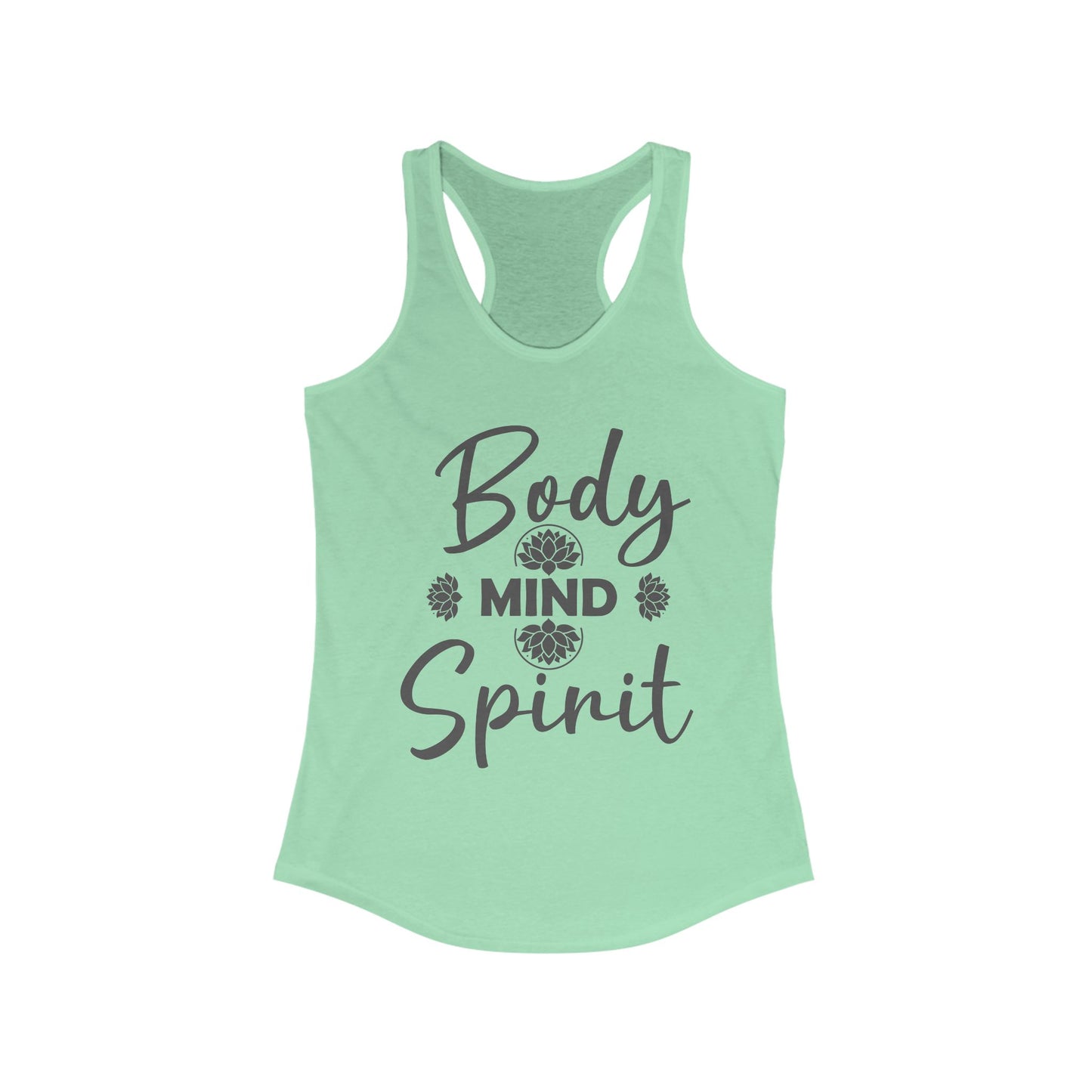 "Body · Mind · Spirit" - Alignment Women's Racerback Tank - Motivational Women's Workout Top
