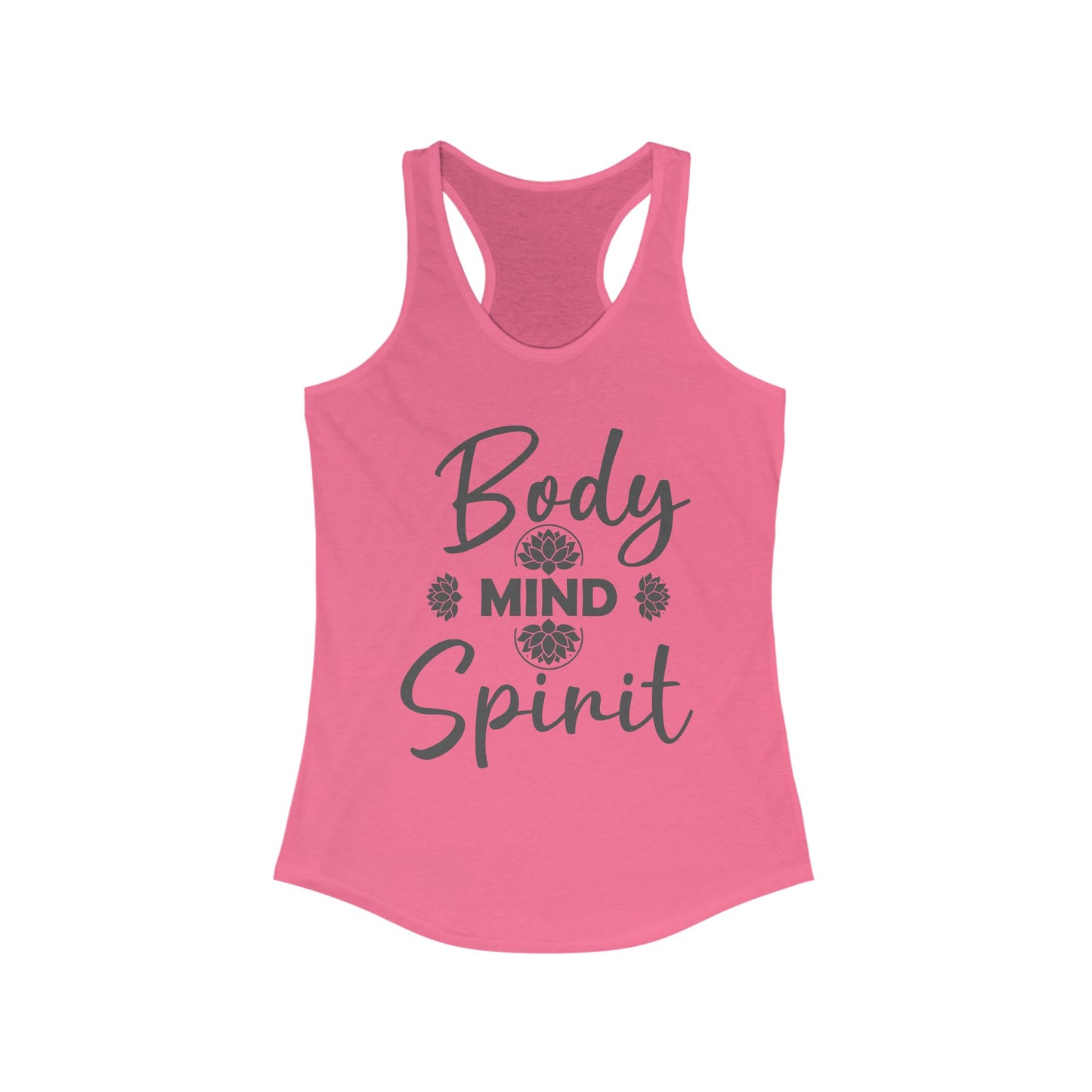 "Body · Mind · Spirit" - Alignment Women's Racerback Tank - Motivational Women's Workout Top