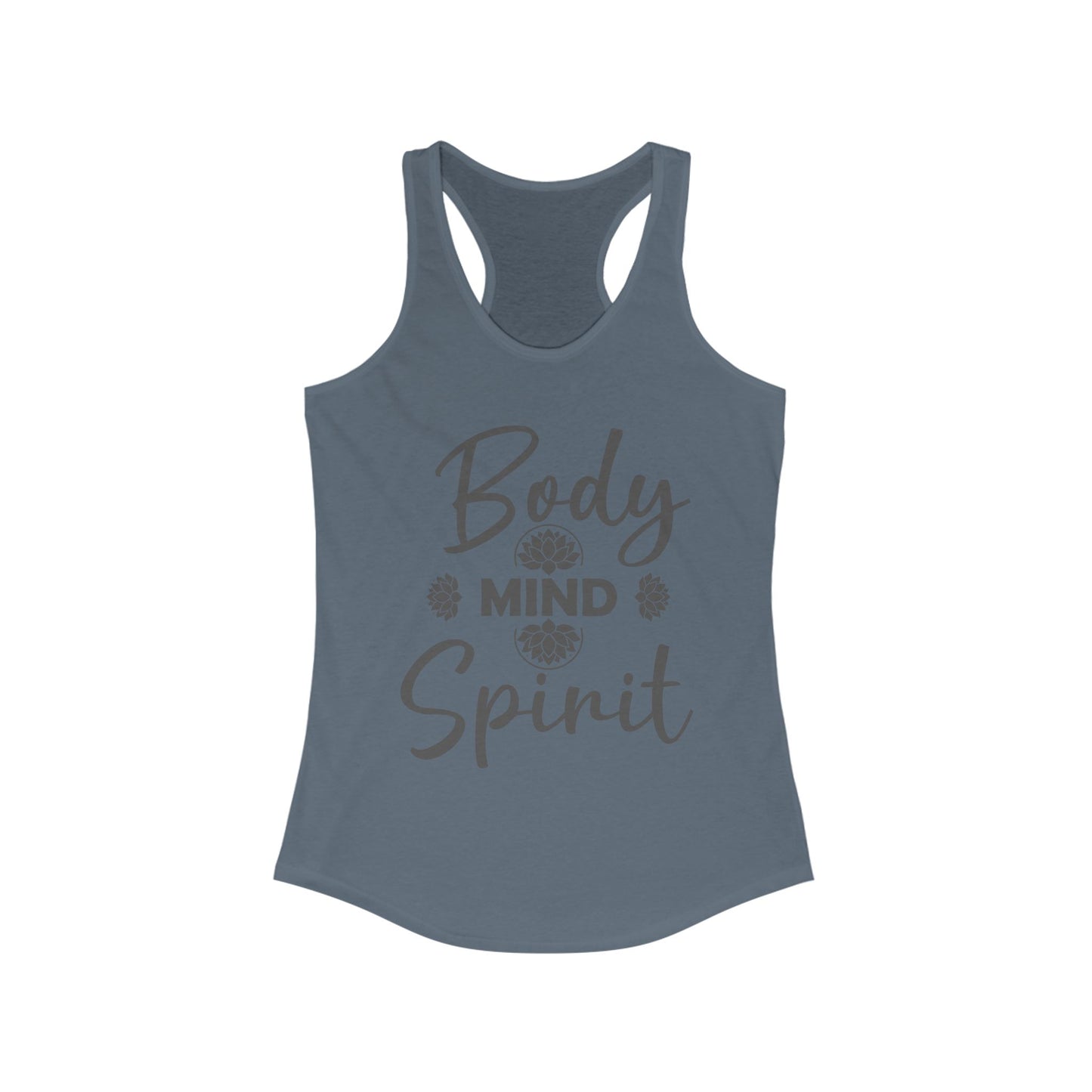 "Body · Mind · Spirit" - Alignment Women's Racerback Tank - Motivational Women's Workout Top