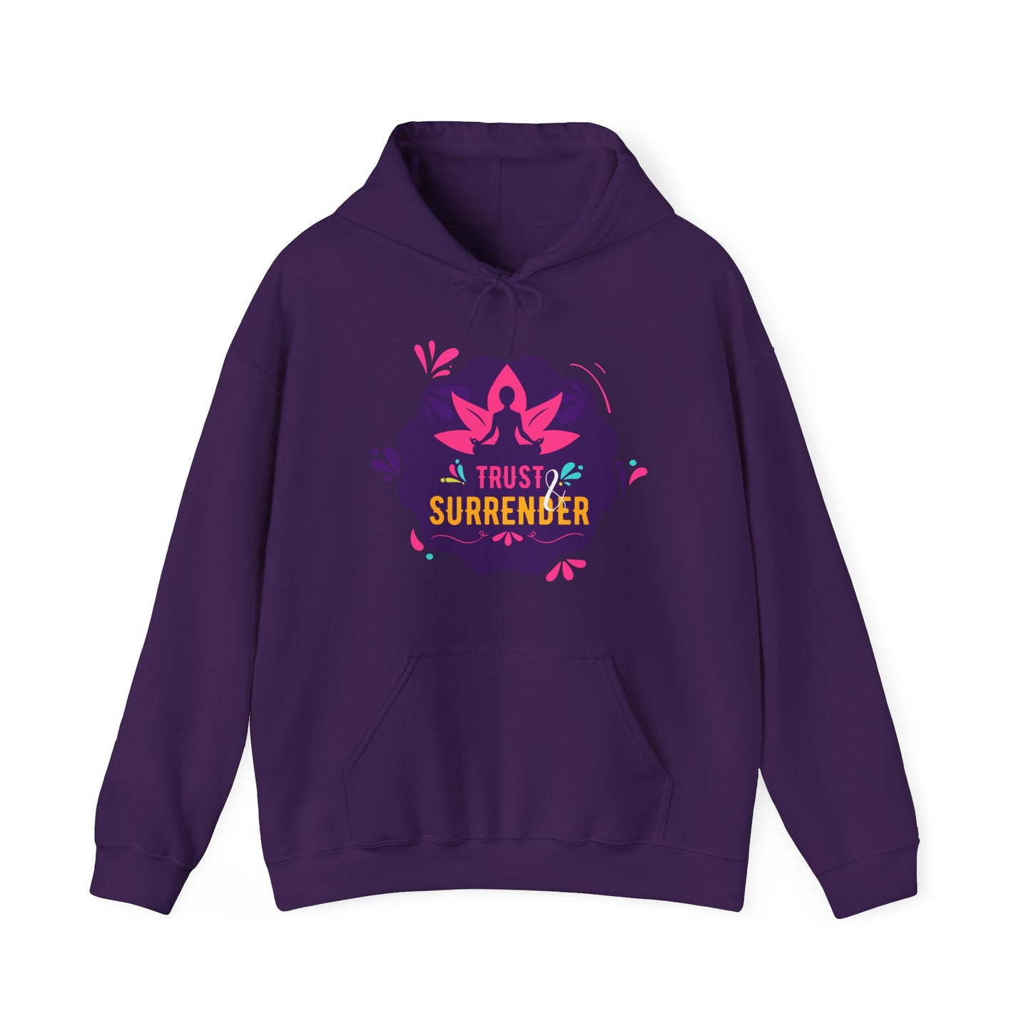 Lotus Flow “Trust & Surrender” Hoodie – Meditative Comfort with Sacred Intention 🌸🧘‍♀️✨