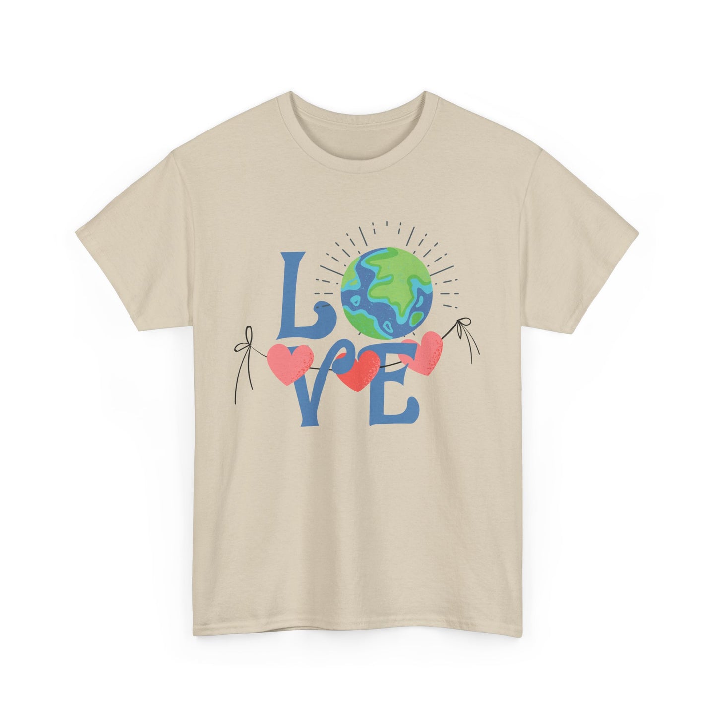 🌍Love the Earth Heavy Cotton Tee - Share the Warmth of the World