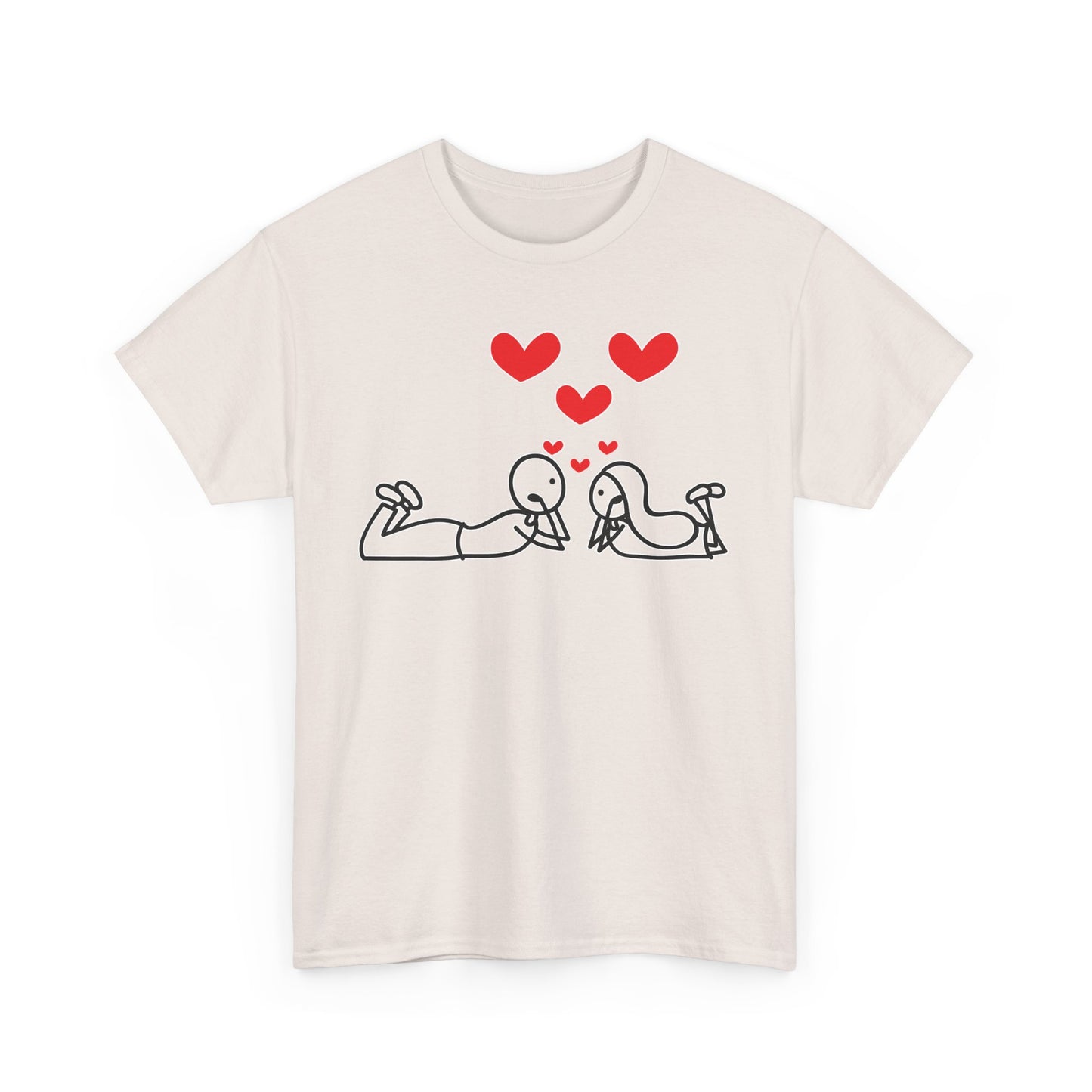 💖Love Connection Heavy Cotton Tee - Sweet Simplicity, Big Heart
