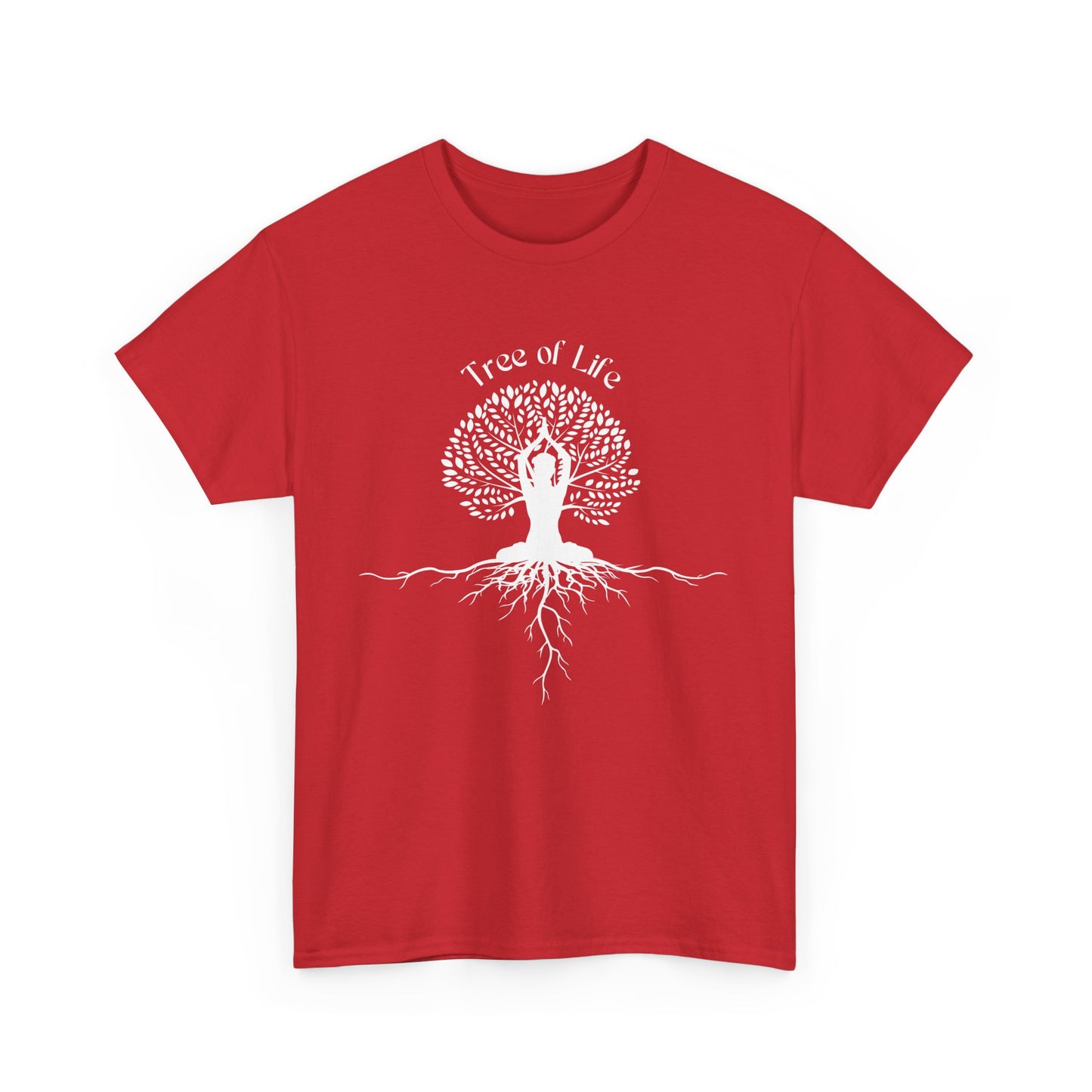 🌳Rooted in Life heavy Cotton Tee - Tree of Life with Yoga Pose
