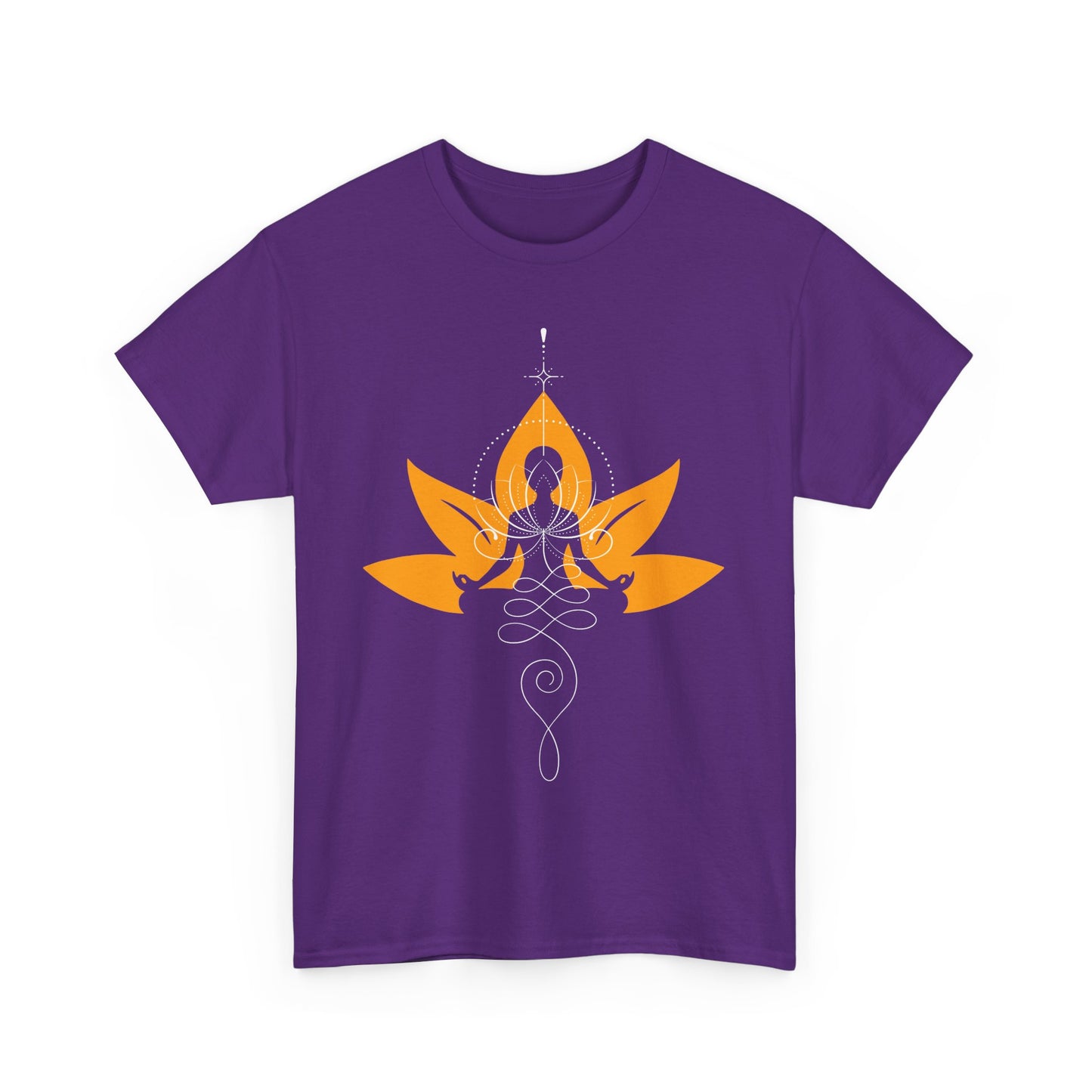 So Above, So Below Heavy Cotton Tee - Lotus & Meditative Spirit