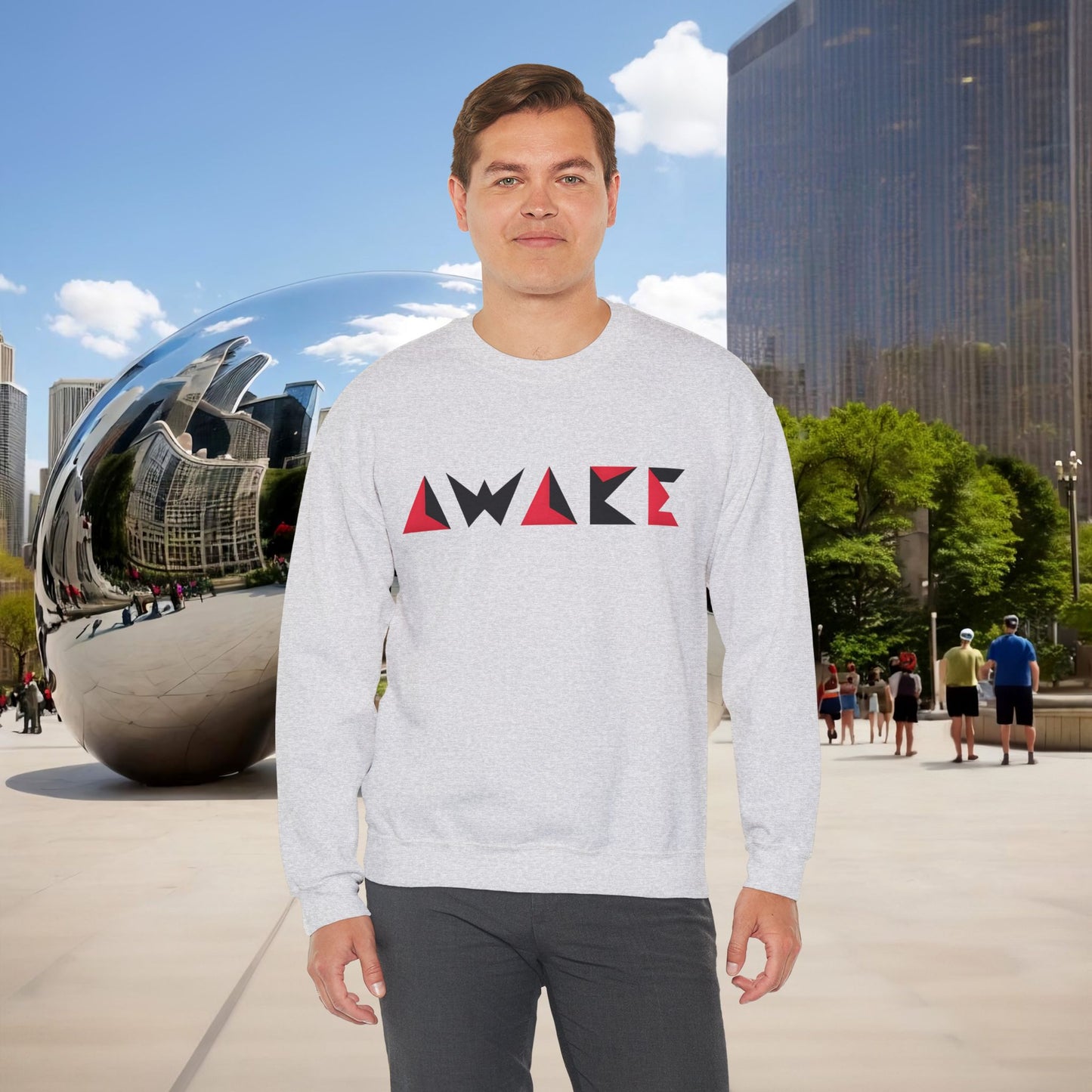 🌙 Menaste Geometric "AWAKE" Sweatshirt