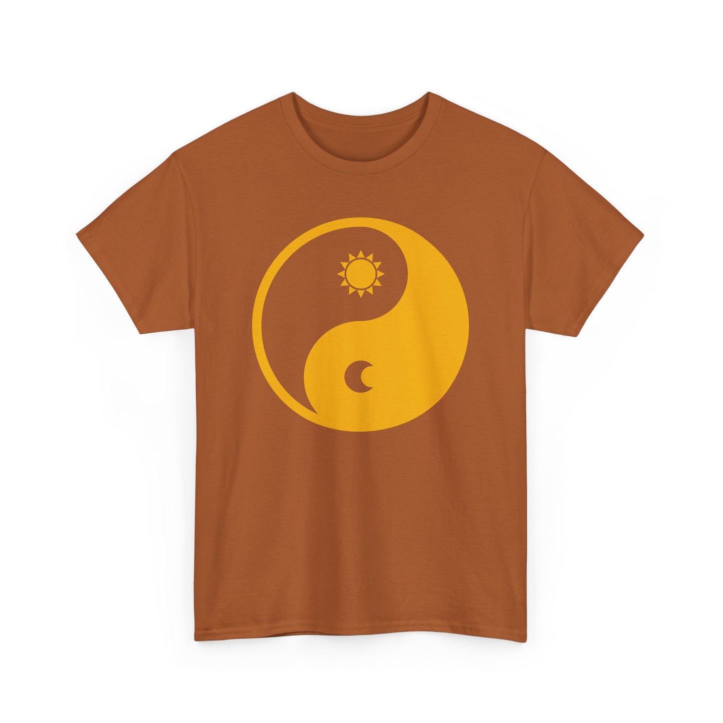 🌞🌜YinYang Solar Lunar Heavy Cotton Tee - Harmony in Balance