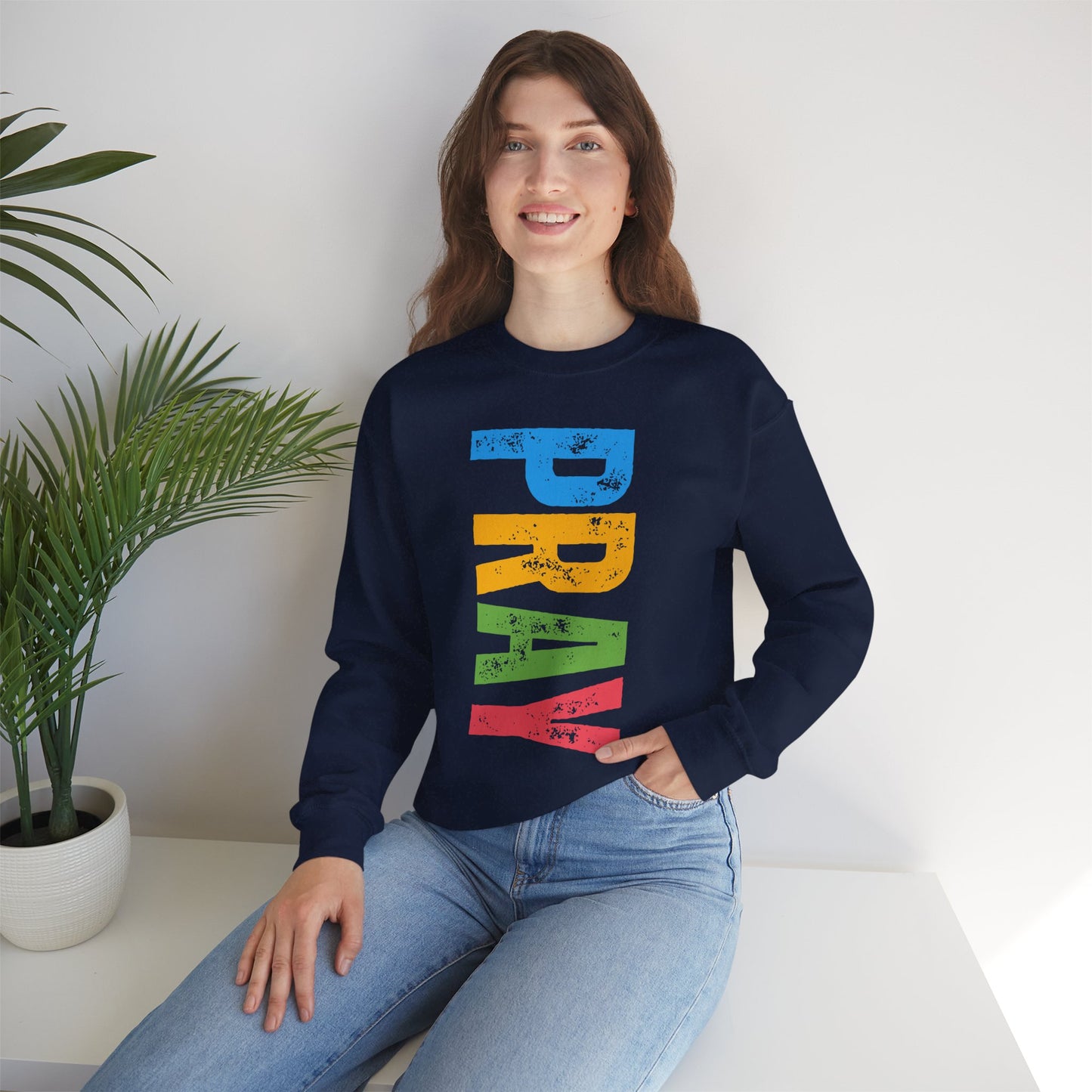 🌈Bold in Faith - PRAY Crewneck Sweatshirt