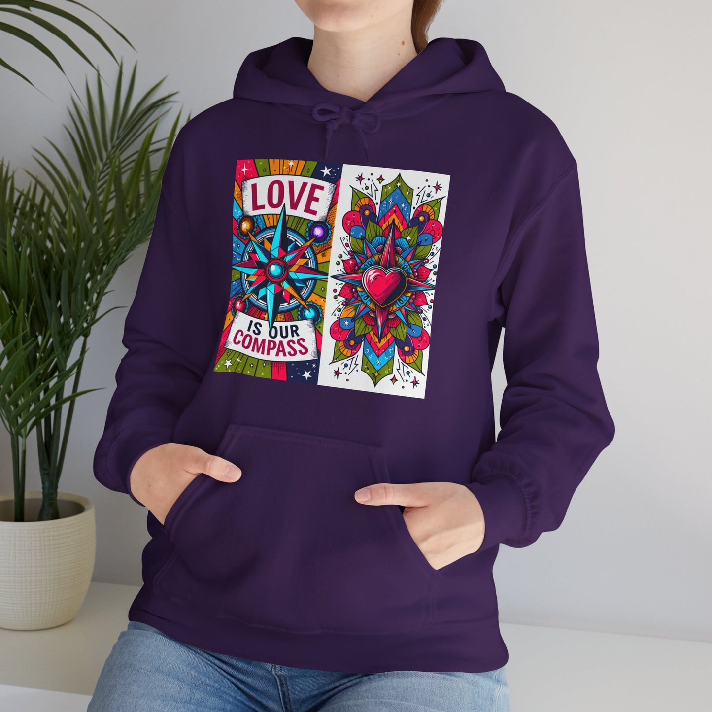 🧭❤️Love Is Our Compass Hoodie – Heart-Led Comfort for Every Journey
