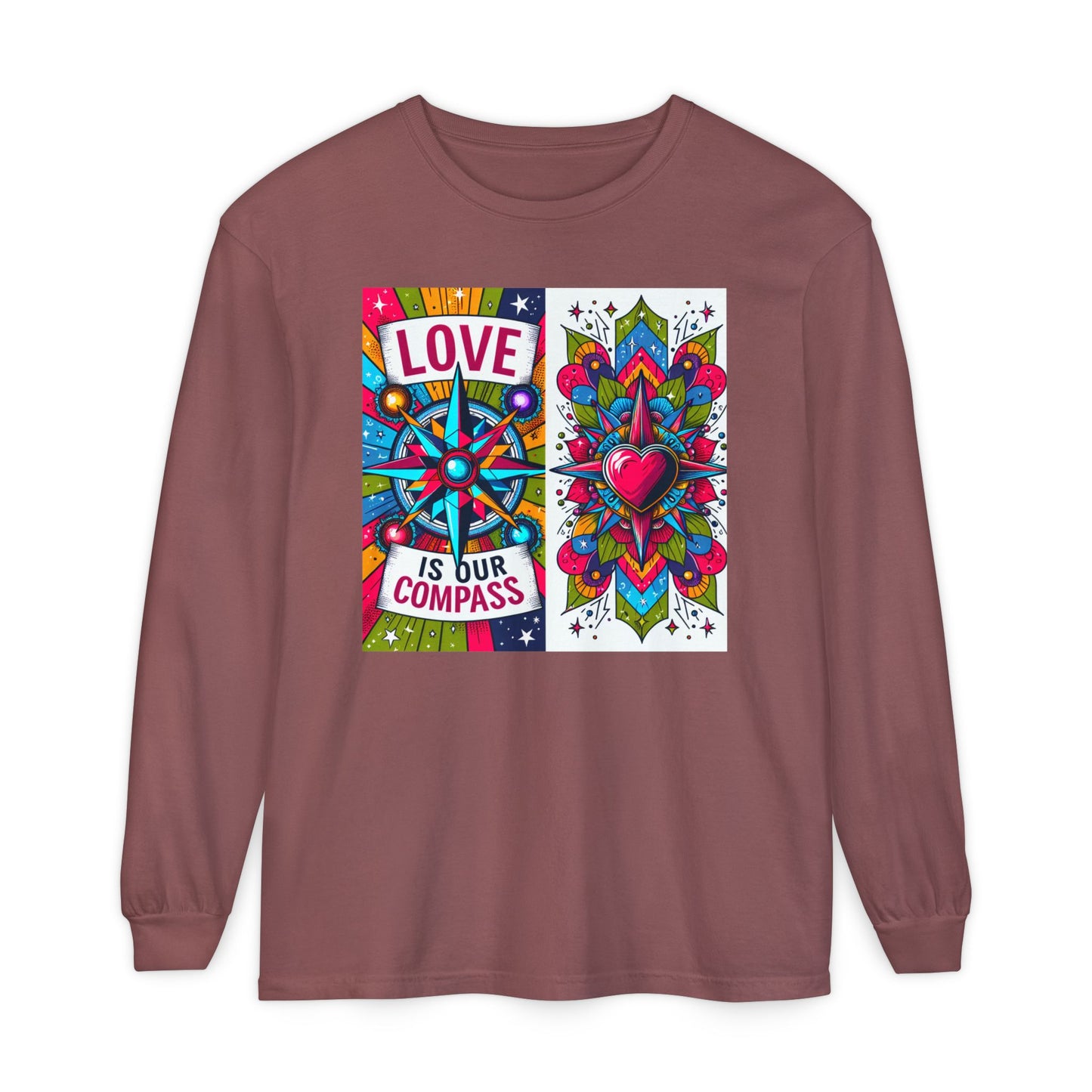 🧭Love Is Our Compass - Soul-Navigating Long Sleeve Tee