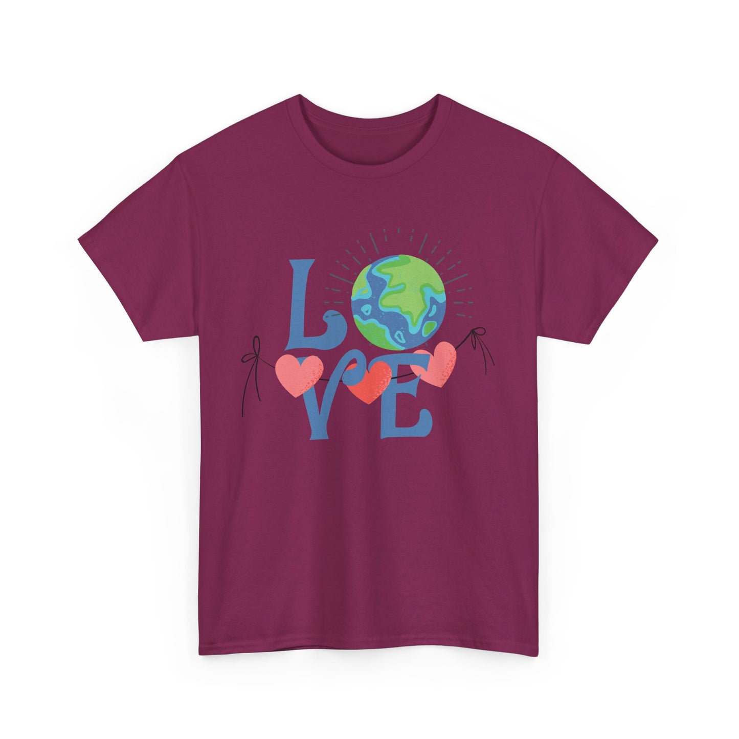 🌍Love the Earth Heavy Cotton Tee - Share the Warmth of the World