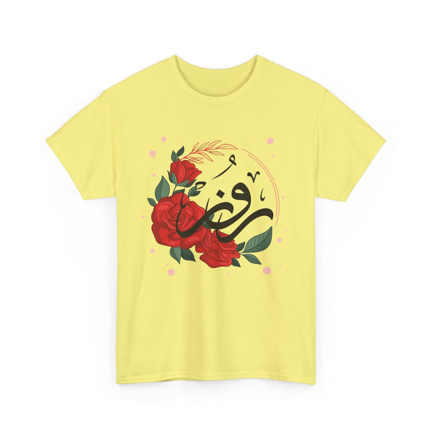 🌹"Rose Reverence" Heavy Cotton Tee - A Floral Vibration of Elegance and Beauty