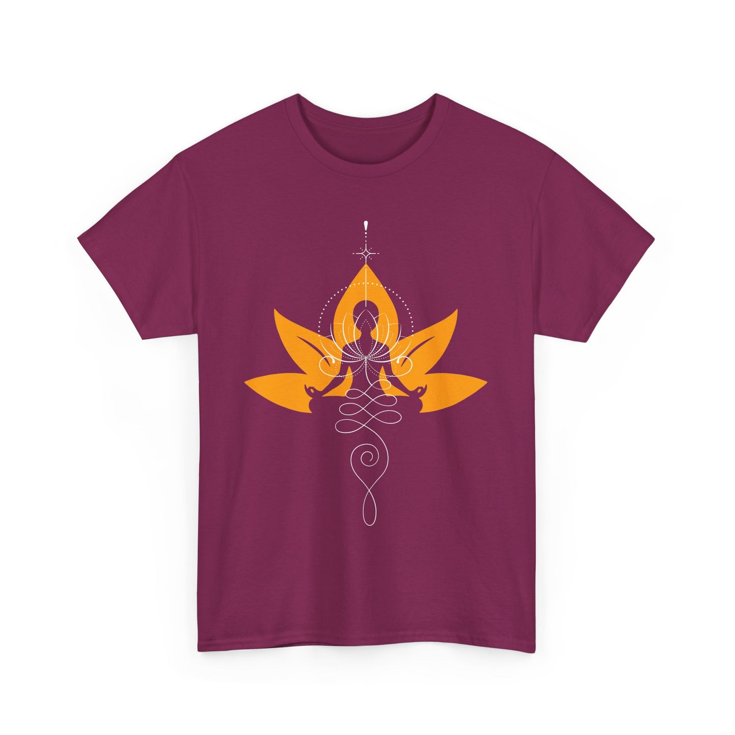 So Above, So Below Heavy Cotton Tee - Lotus & Meditative Spirit