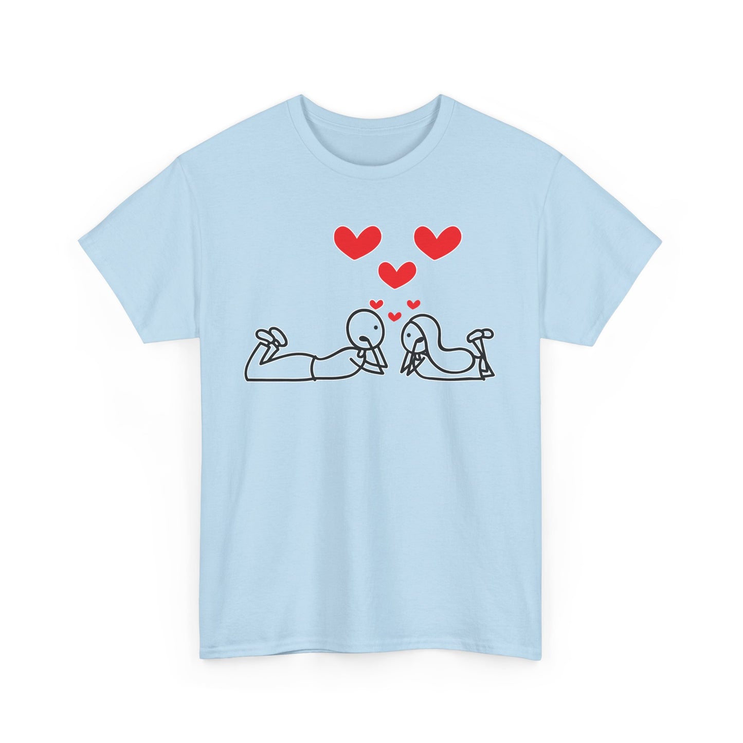 💖Love Connection Heavy Cotton Tee - Sweet Simplicity, Big Heart