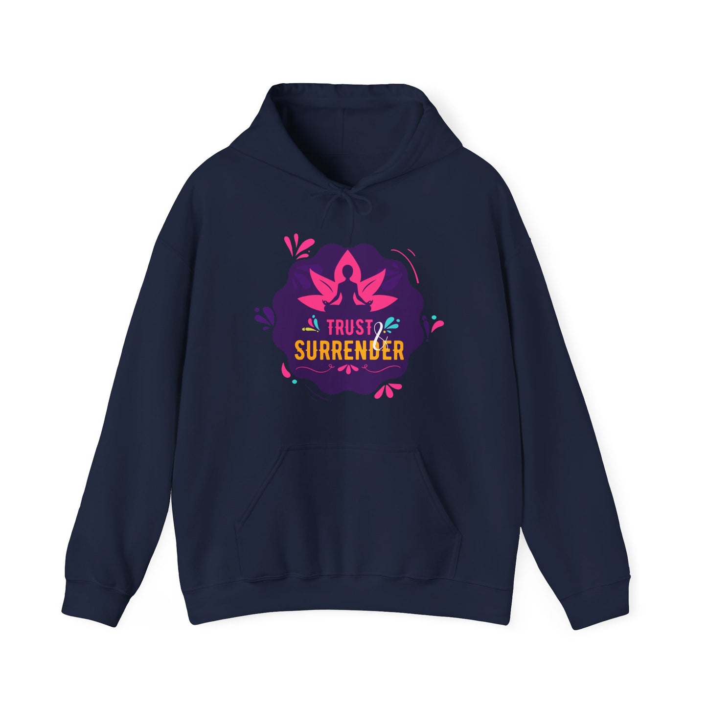 Lotus Flow “Trust & Surrender” Hoodie – Meditative Comfort with Sacred Intention 🌸🧘‍♀️✨