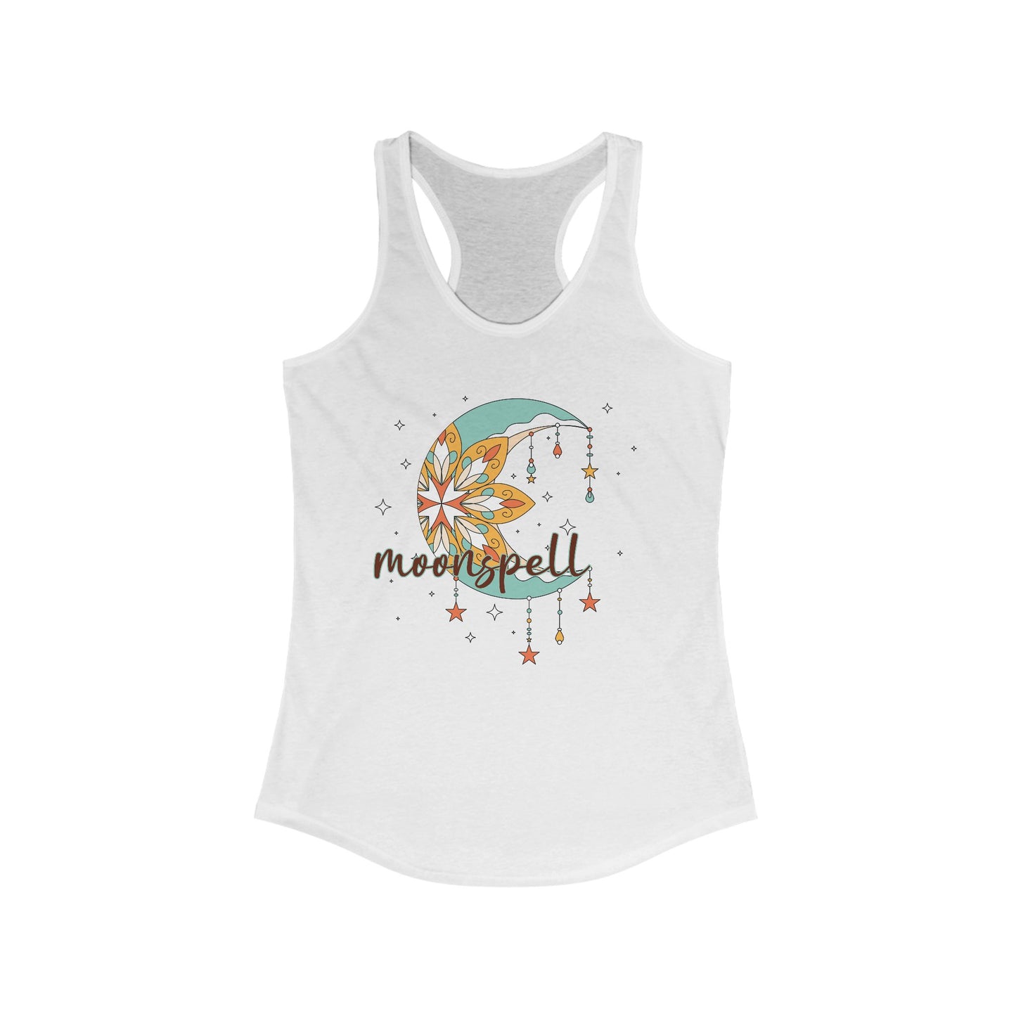 "Moonspell" - BOHO Women's Racerback Tank Top - For the Free-Spirited Soul