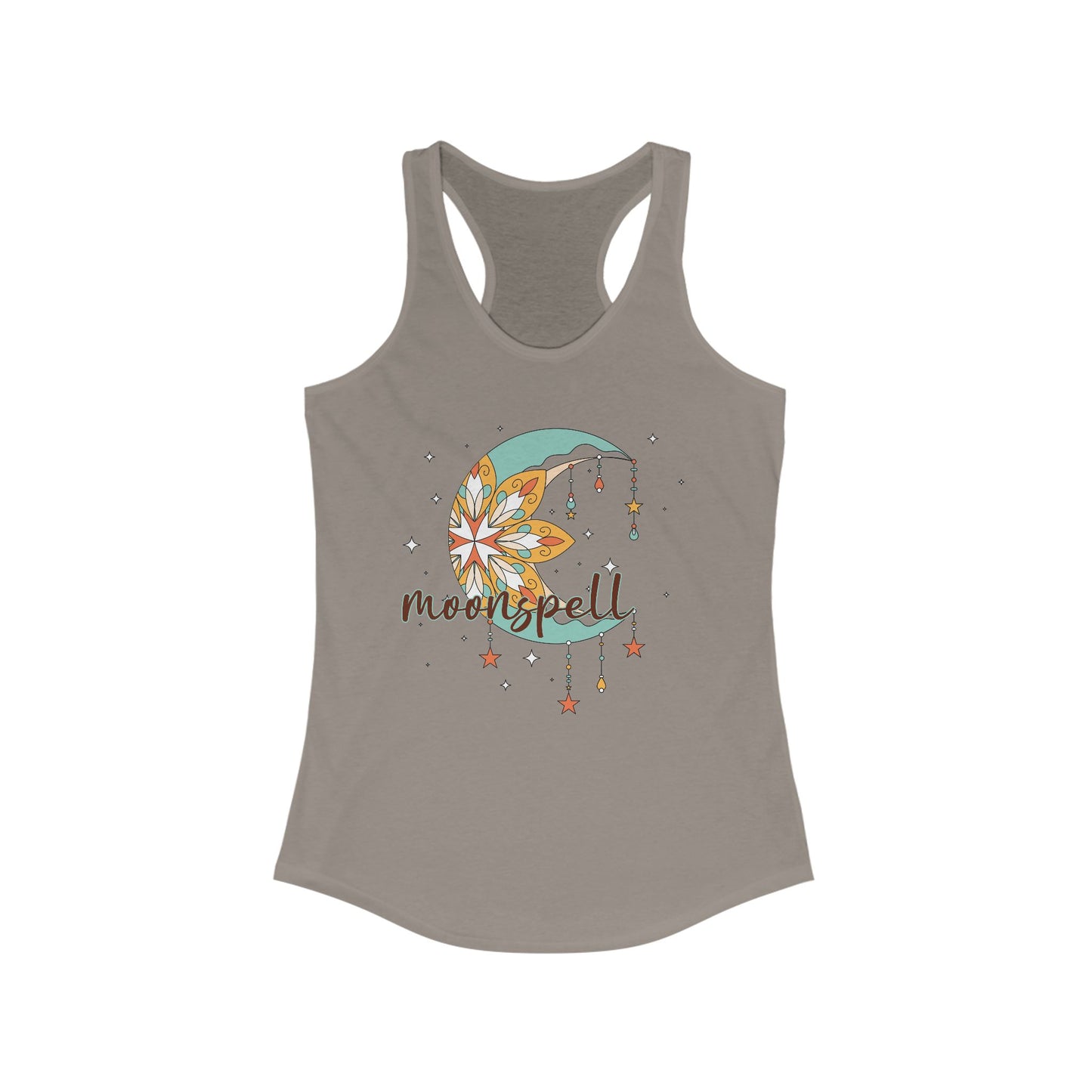 "Moonspell" - BOHO Women's Racerback Tank Top - For the Free-Spirited Soul