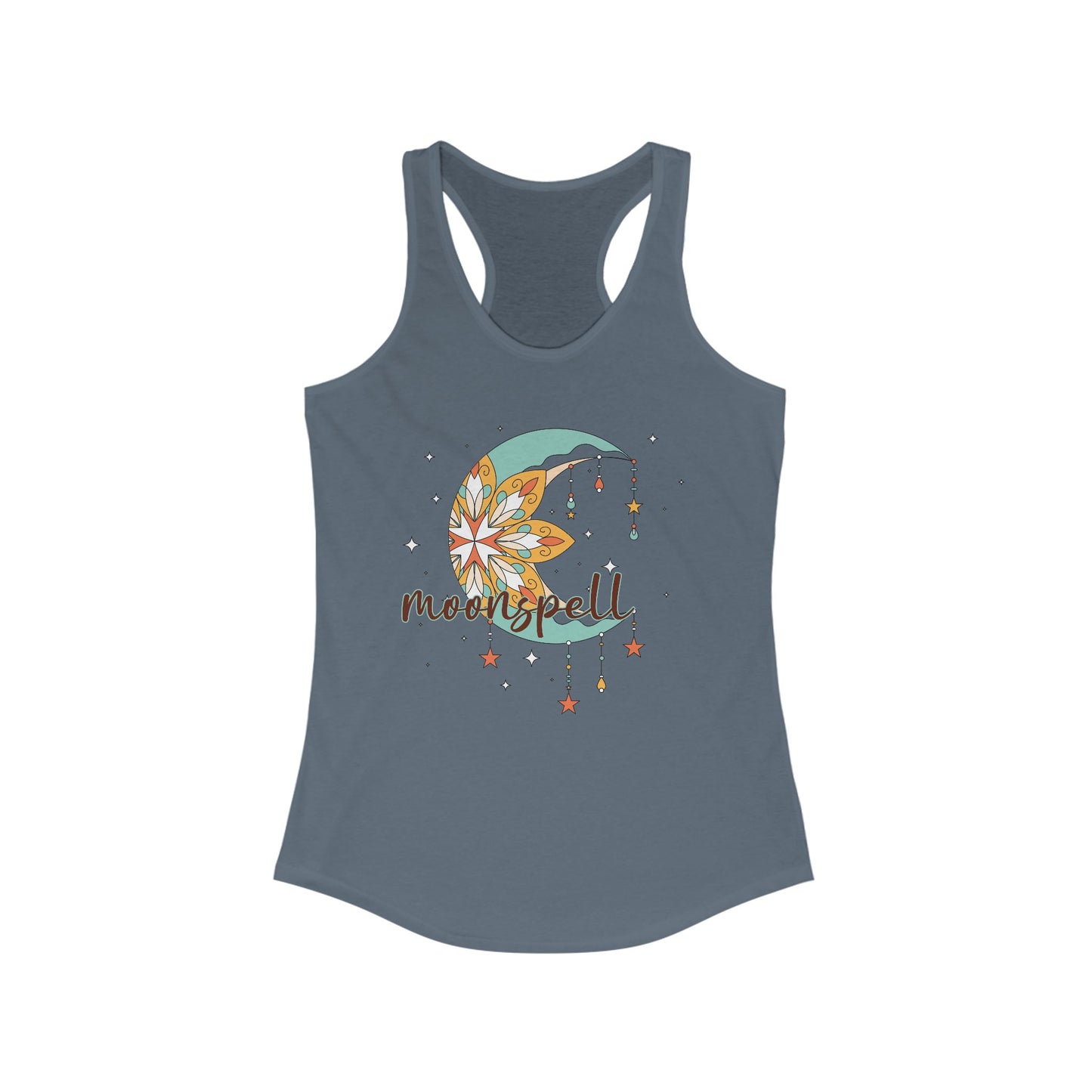 "Moonspell" - BOHO Women's Racerback Tank Top - For the Free-Spirited Soul