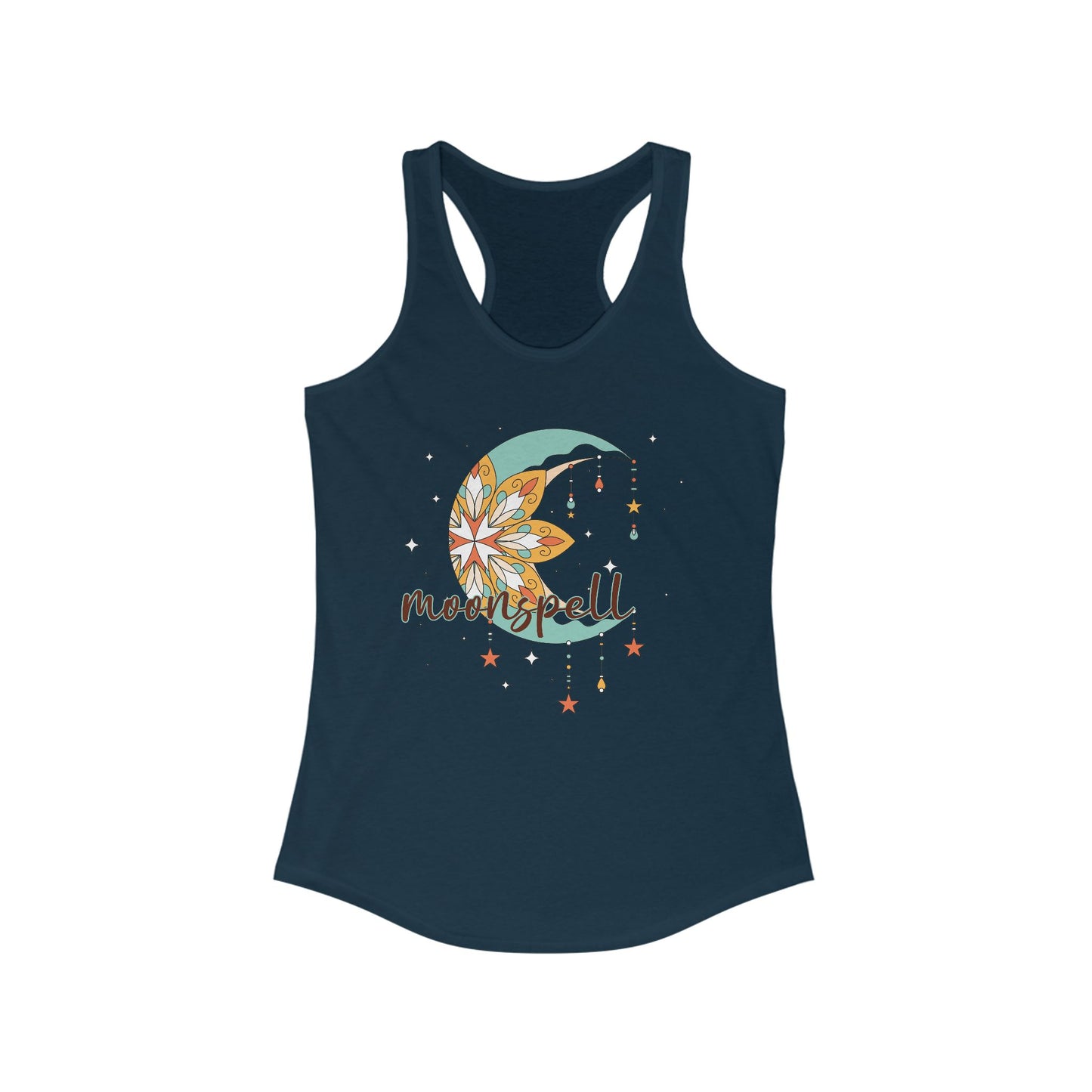 "Moonspell" - BOHO Women's Racerback Tank Top - For the Free-Spirited Soul
