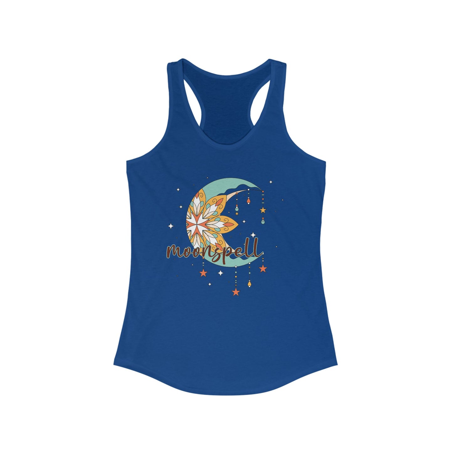 "Moonspell" - BOHO Women's Racerback Tank Top - For the Free-Spirited Soul
