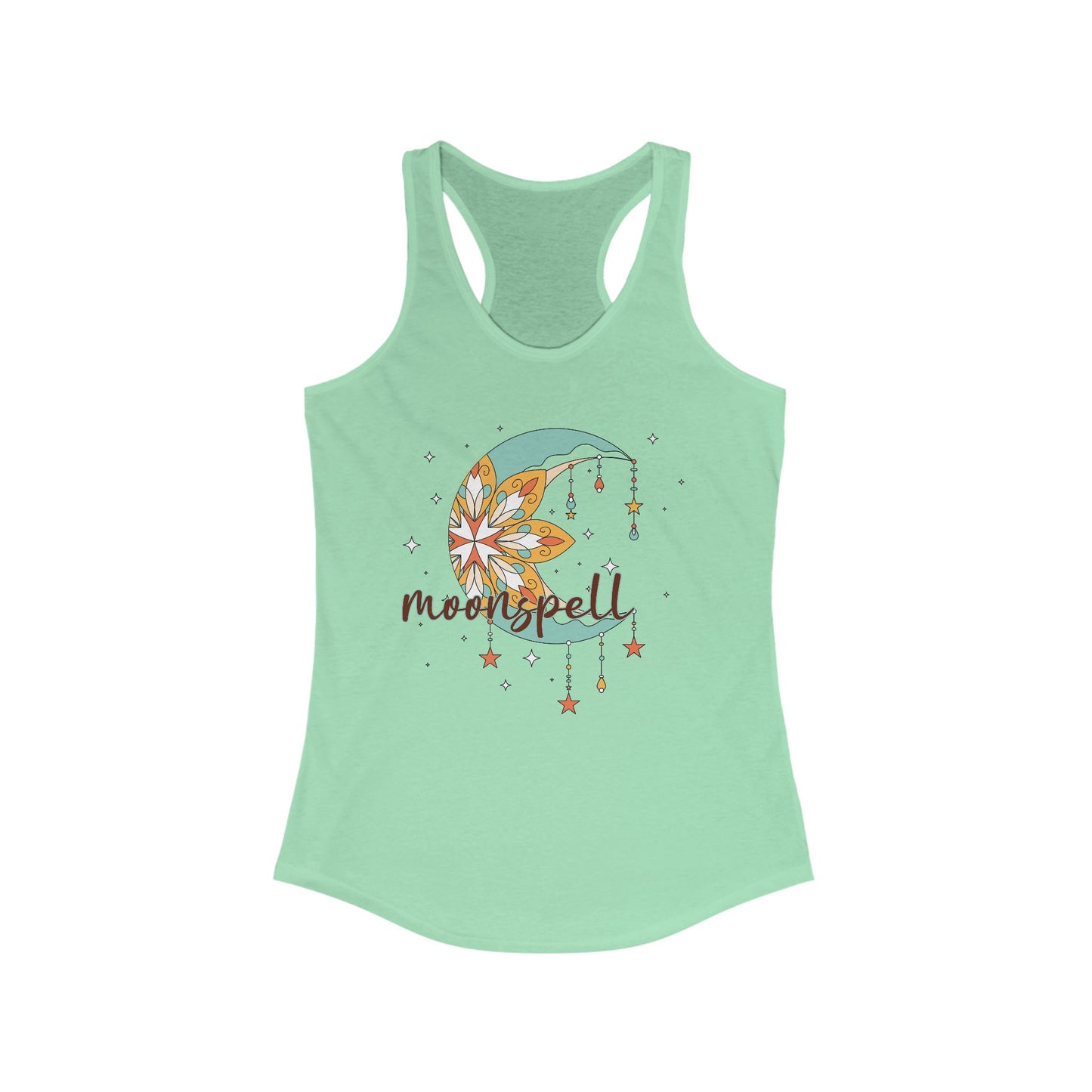 "Moonspell" - BOHO Women's Racerback Tank Top - For the Free-Spirited Soul
