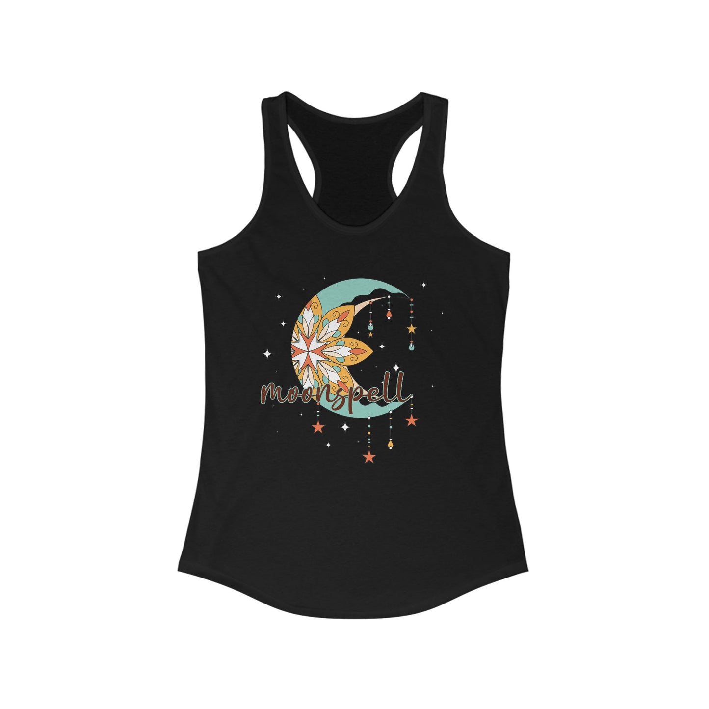"Moonspell" - BOHO Women's Racerback Tank Top - For the Free-Spirited Soul