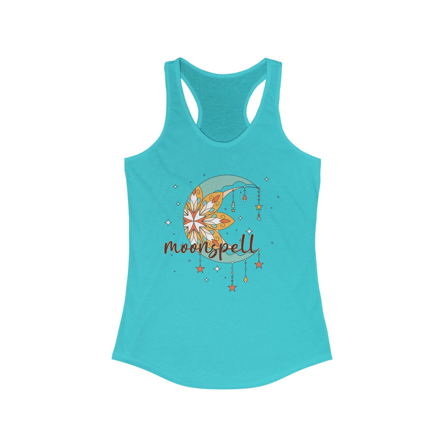 "Moonspell" - BOHO Women's Racerback Tank Top - For the Free-Spirited Soul