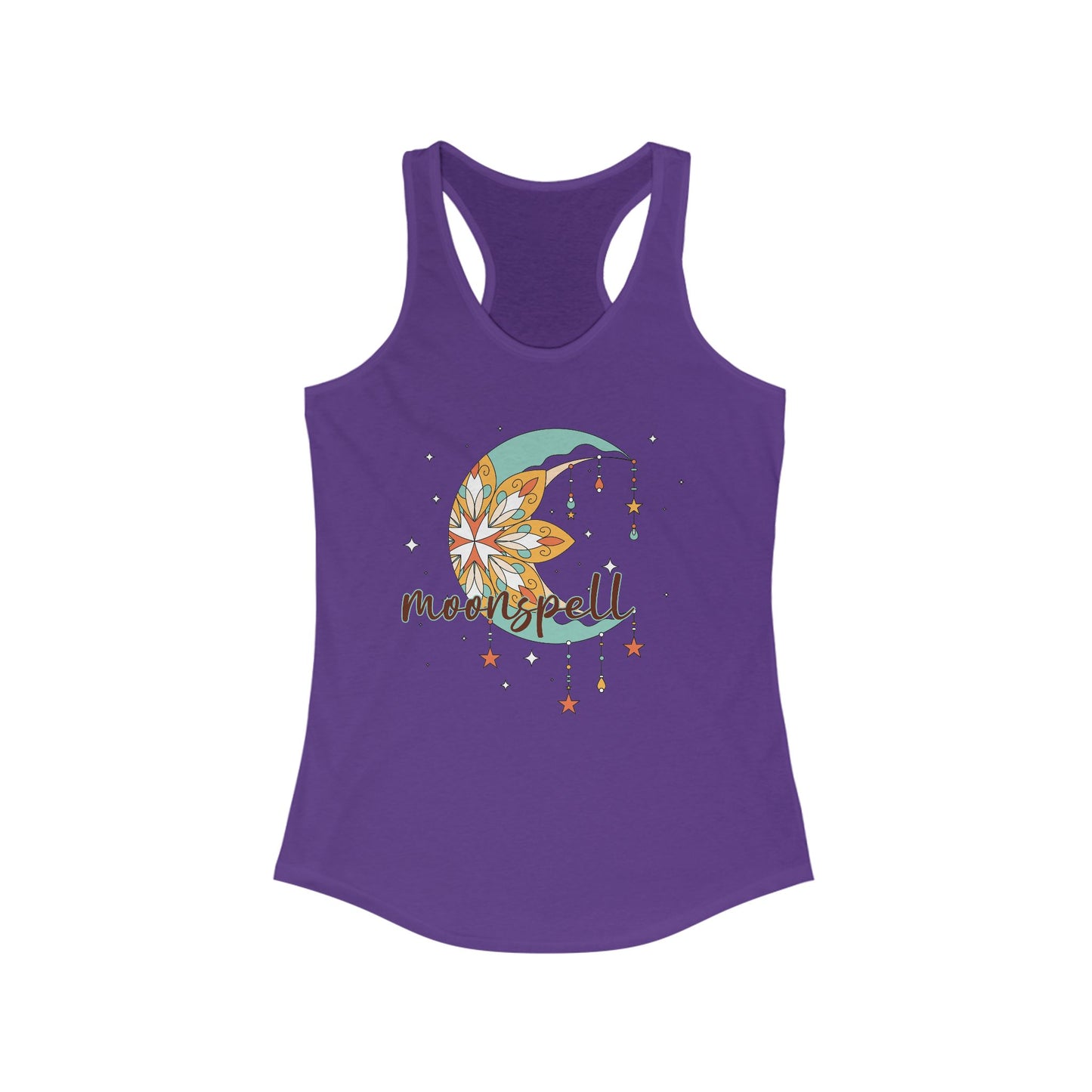 "Moonspell" - BOHO Women's Racerback Tank Top - For the Free-Spirited Soul