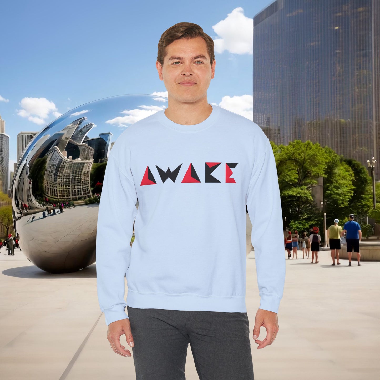 🌙 Menaste Geometric "AWAKE" Sweatshirt