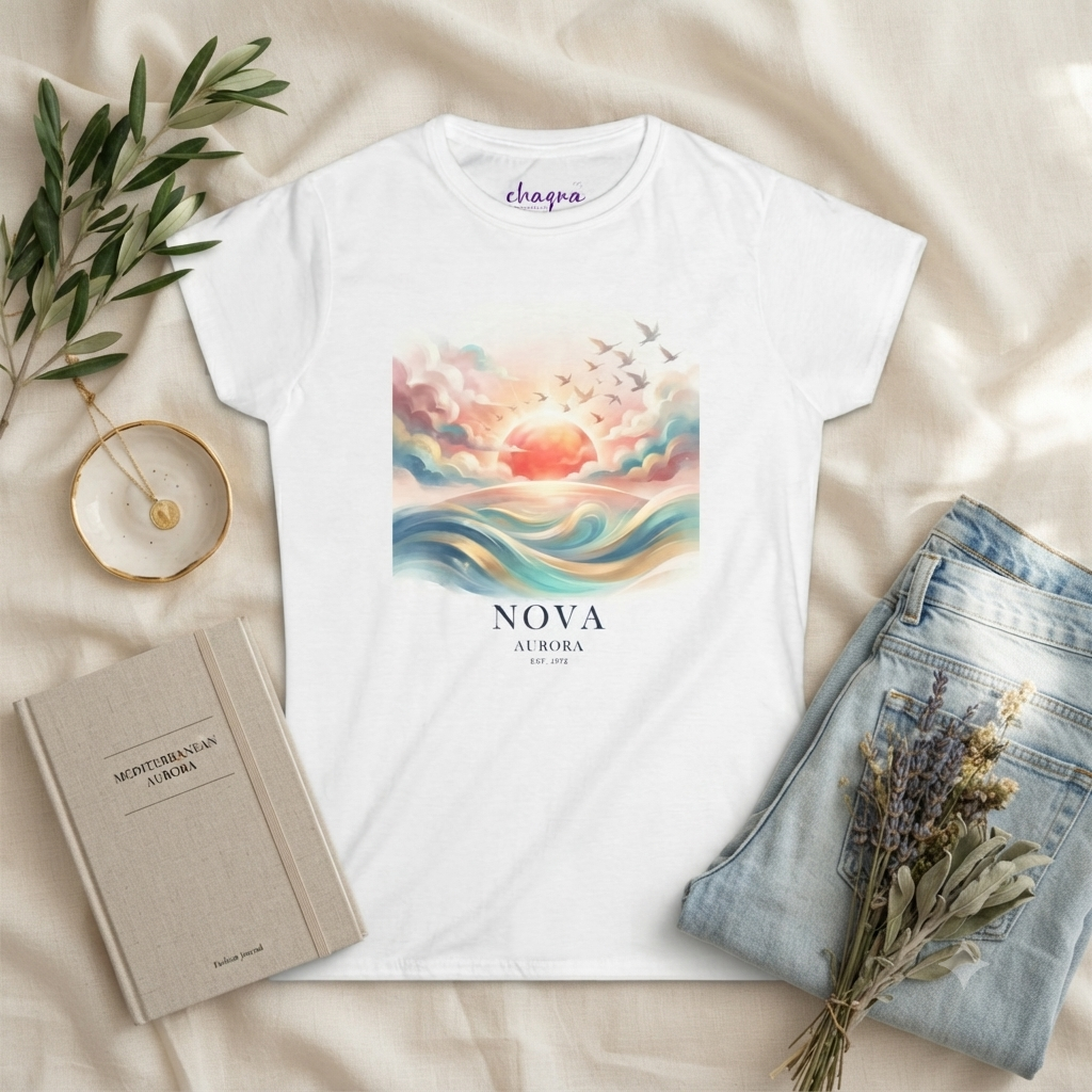 NOVA COLLECTION :: Pastel Sunrise Ocean Graphic Tee