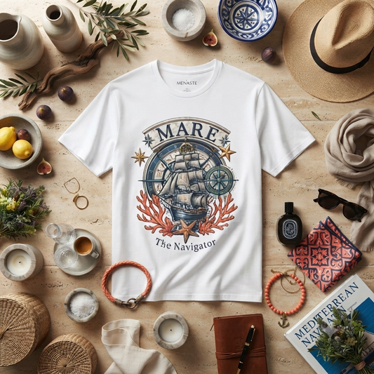 MARE COLLECTION :: 'Mare' Vintage Sailing Compass Tee