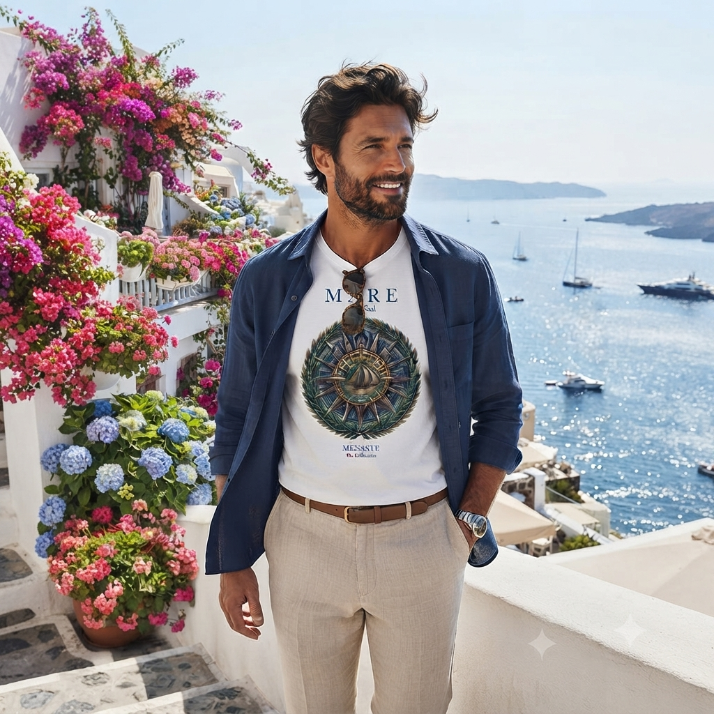 Mare The Sail T-Shirt — Nautical Compass Mandala Graphic Tee