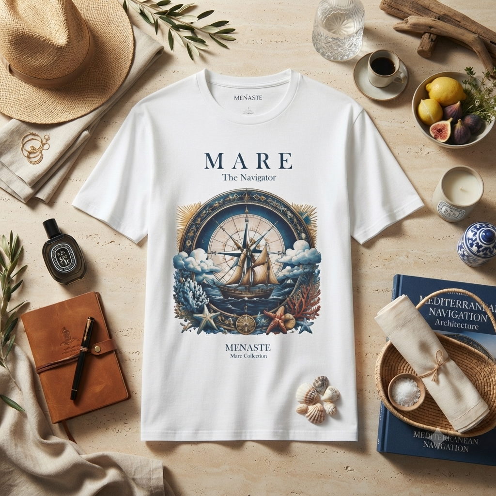 MARE COLLECTION :: "MARE The Navigator" Vintage Nautical Shirt for Ocean Lovers