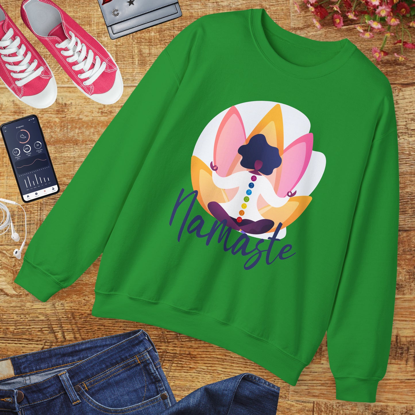 🌸Rooted Light - Namaste Chakra Crewneck Sweatshirt