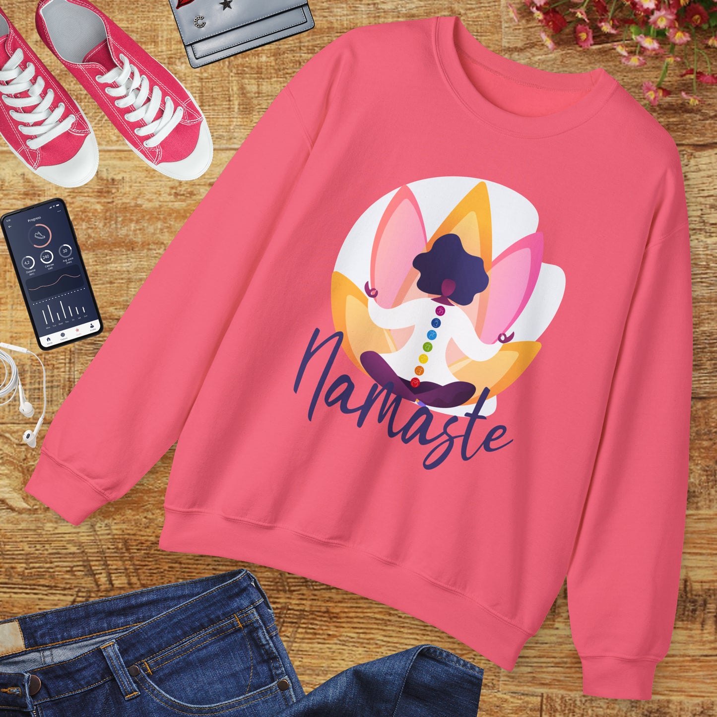 🌸Rooted Light - Namaste Chakra Crewneck Sweatshirt