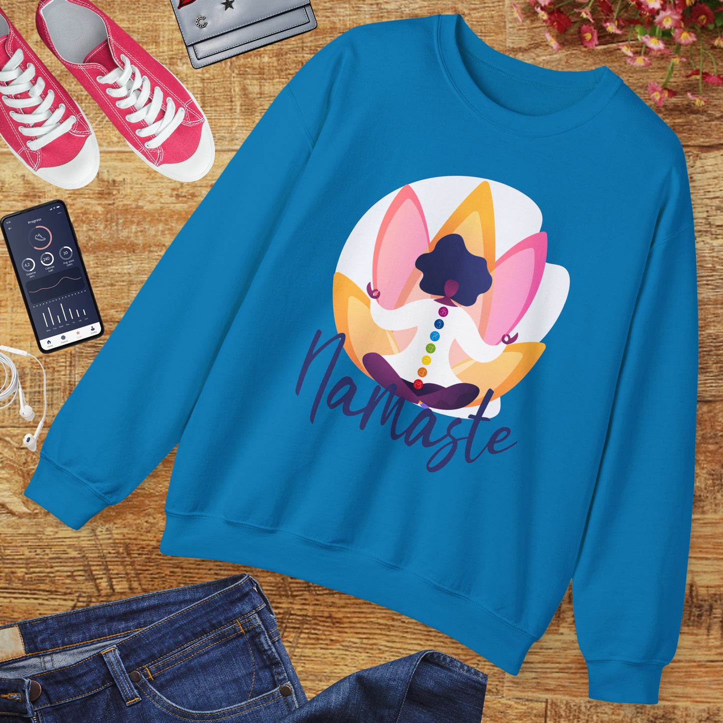 🌸Rooted Light - Namaste Chakra Crewneck Sweatshirt