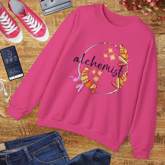 🌙The Inner Alchemist - Boho Crystal Moon Crewneck Sweatshirt