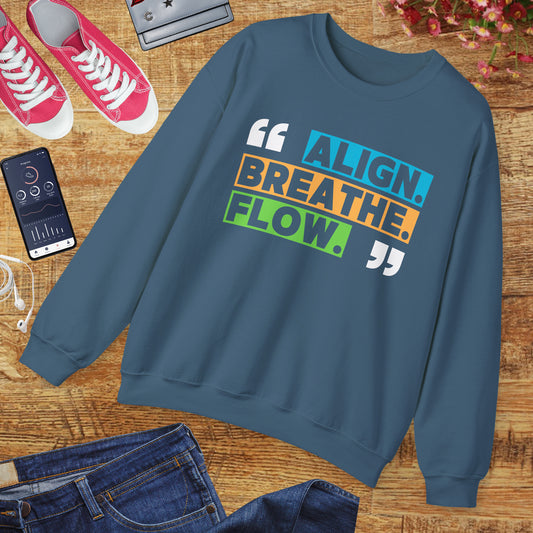 🌙“Align. Breathe. Flow.” - A Crewneck Sweatshirt for Mindful Moments